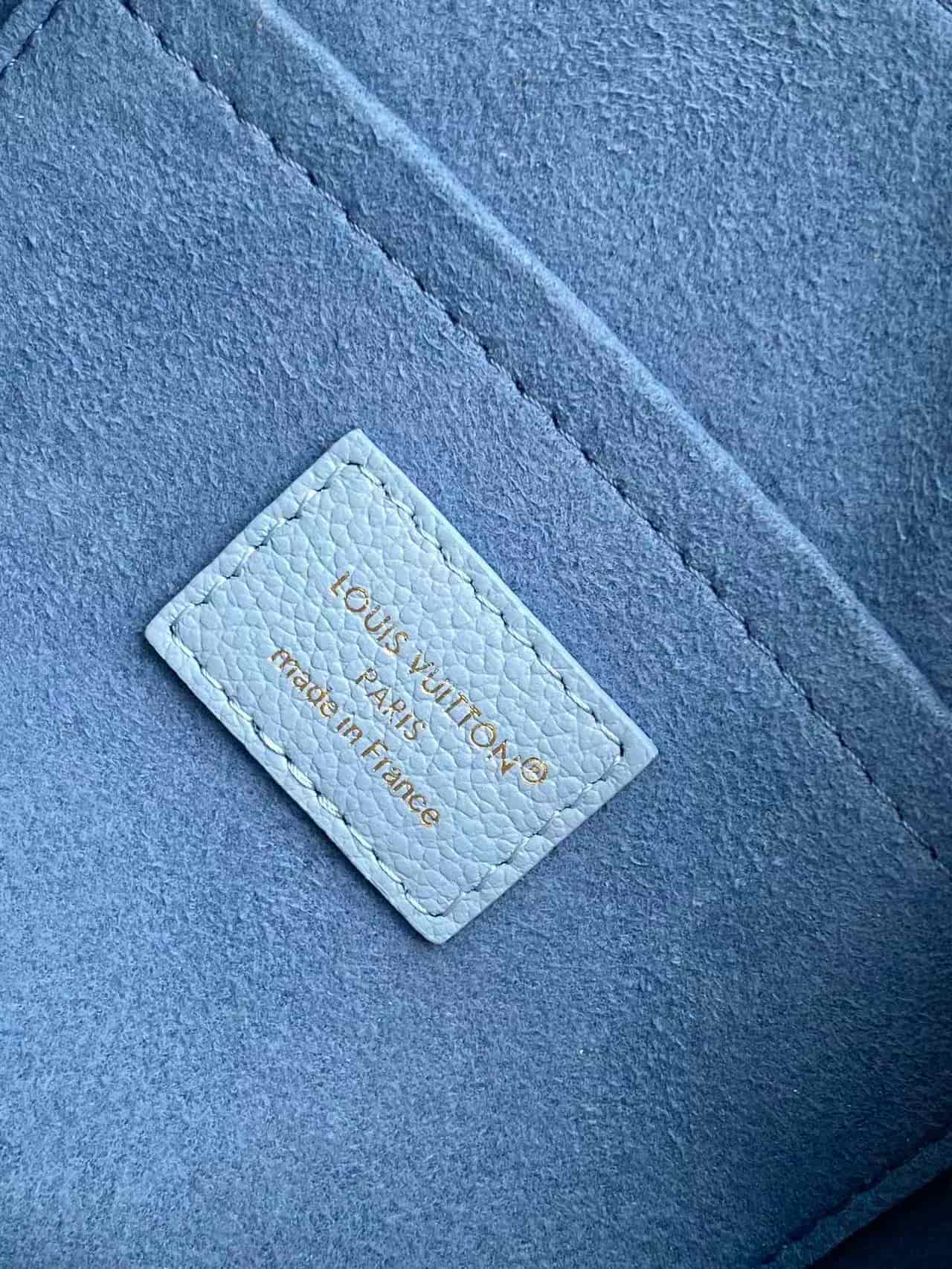 Louis Vuitton Speedy Bandoulière 20 Blue Jean Monogram Empreinte Leather M28316 High