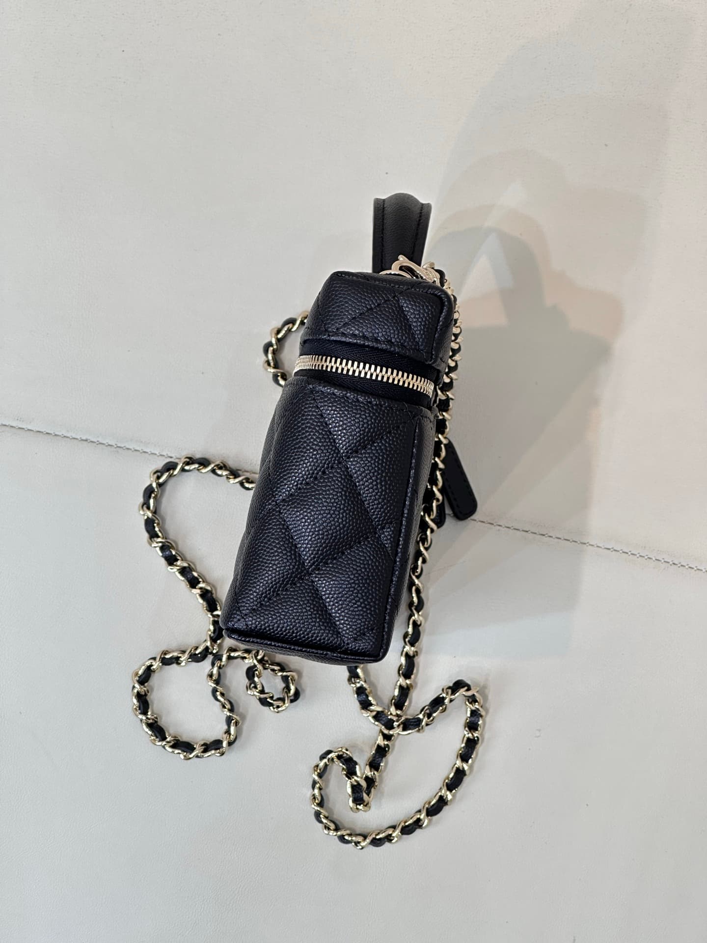 Chanel Classic Vanity with Chain Grained Calfskin & Gold-Tone Metal Black AP4385 TOP