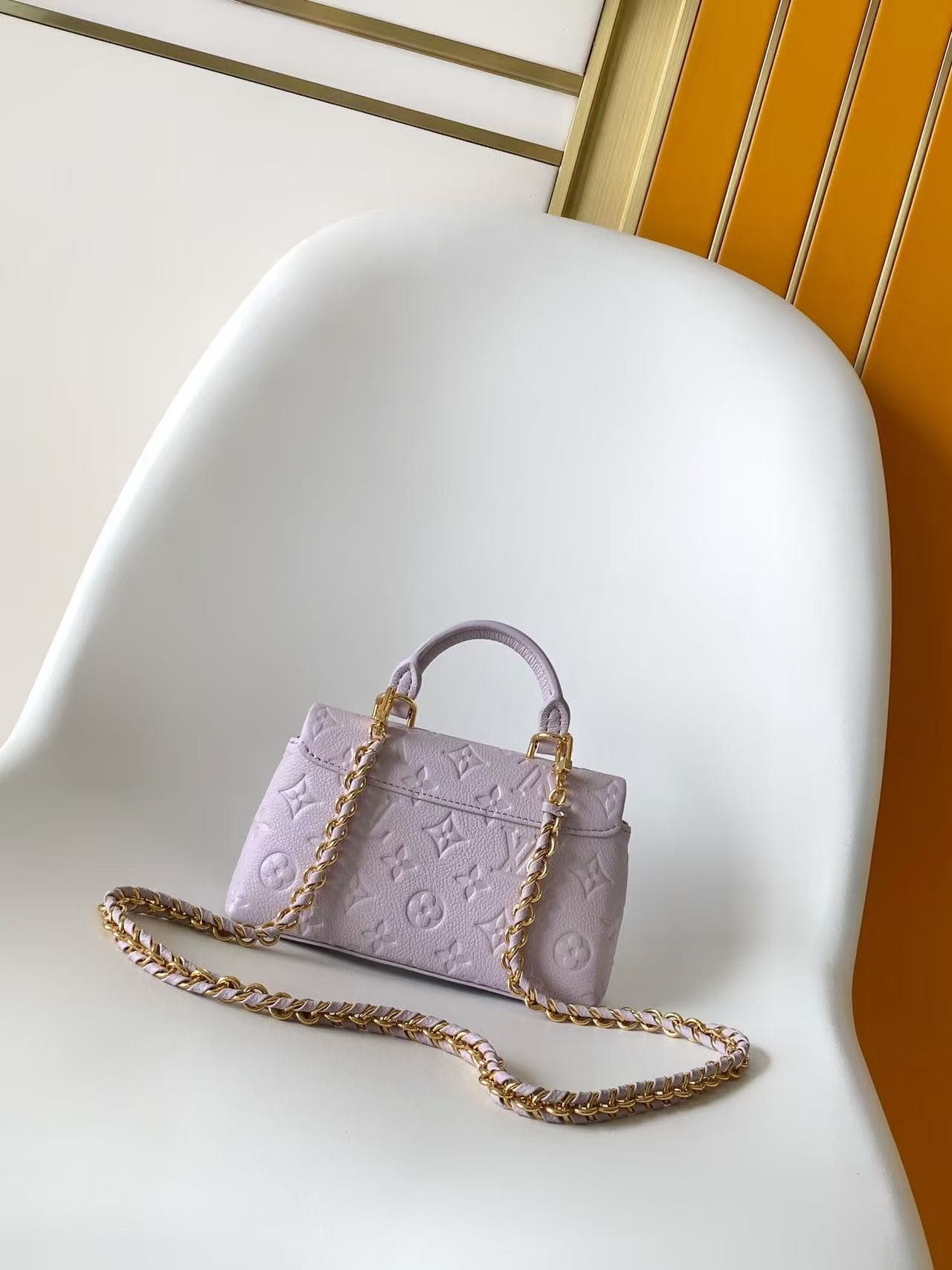 Louis Vuitton Nano Madeleine Sweet Lavender Monogram Empreinte Leather M29380 High