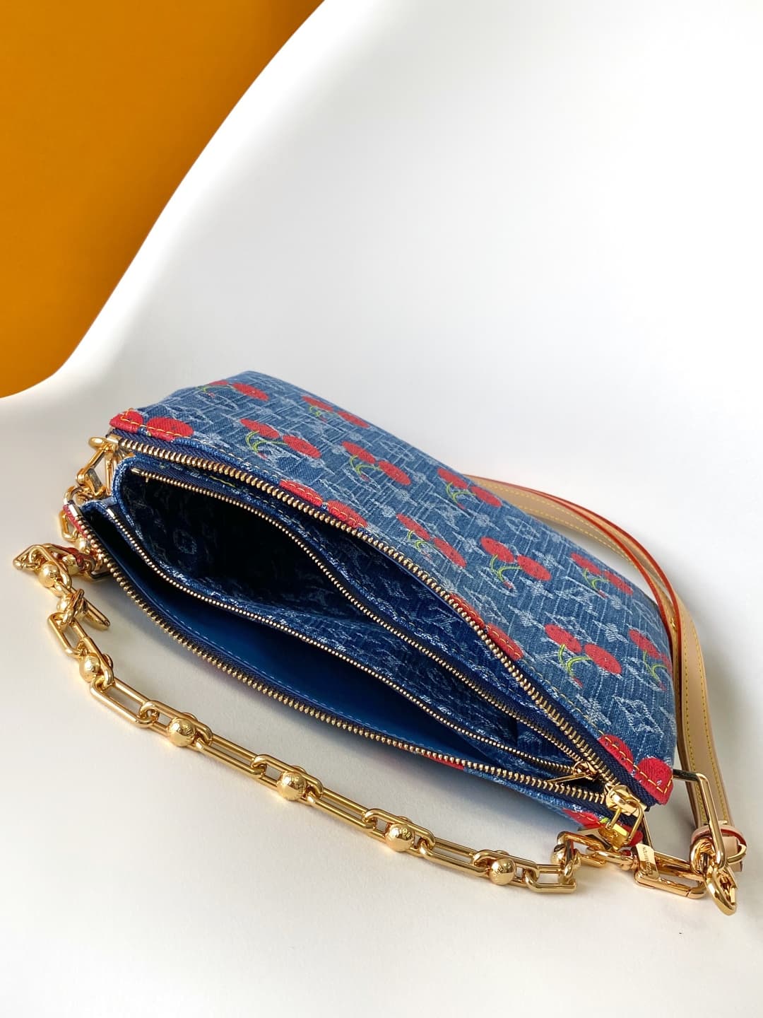 Louis Vuitton x Takashi Murakami Coussin PM Blue Denim Monogram Canvas M14978 High