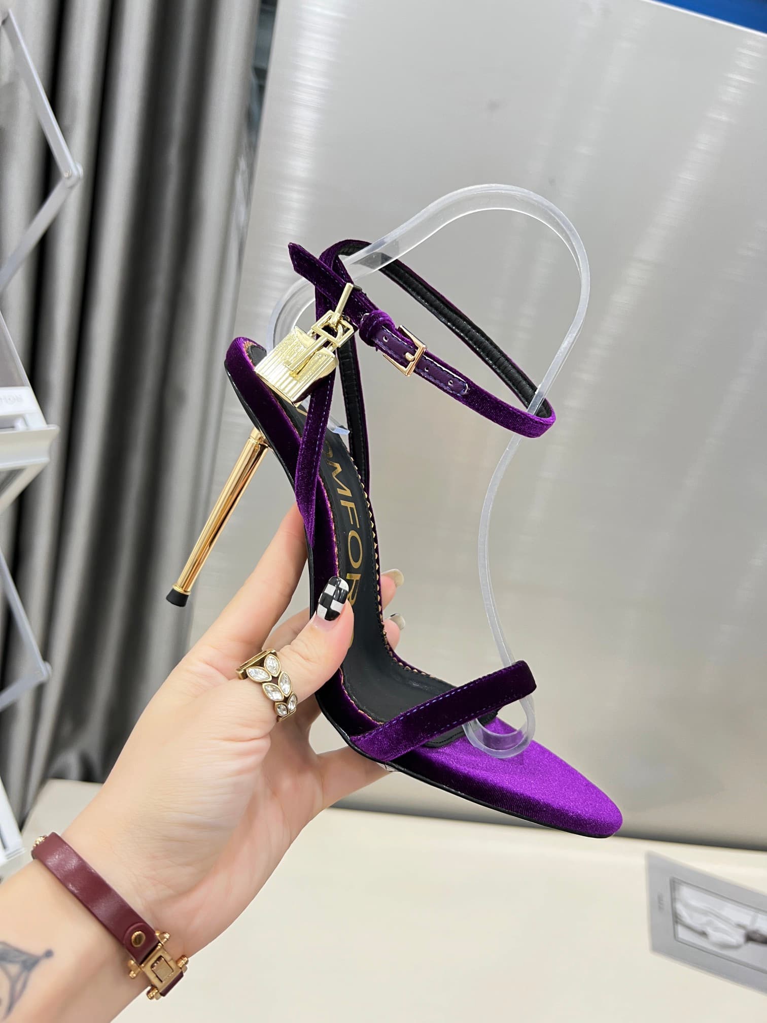 TOM FORD Padlock Pointy Toe Sandal