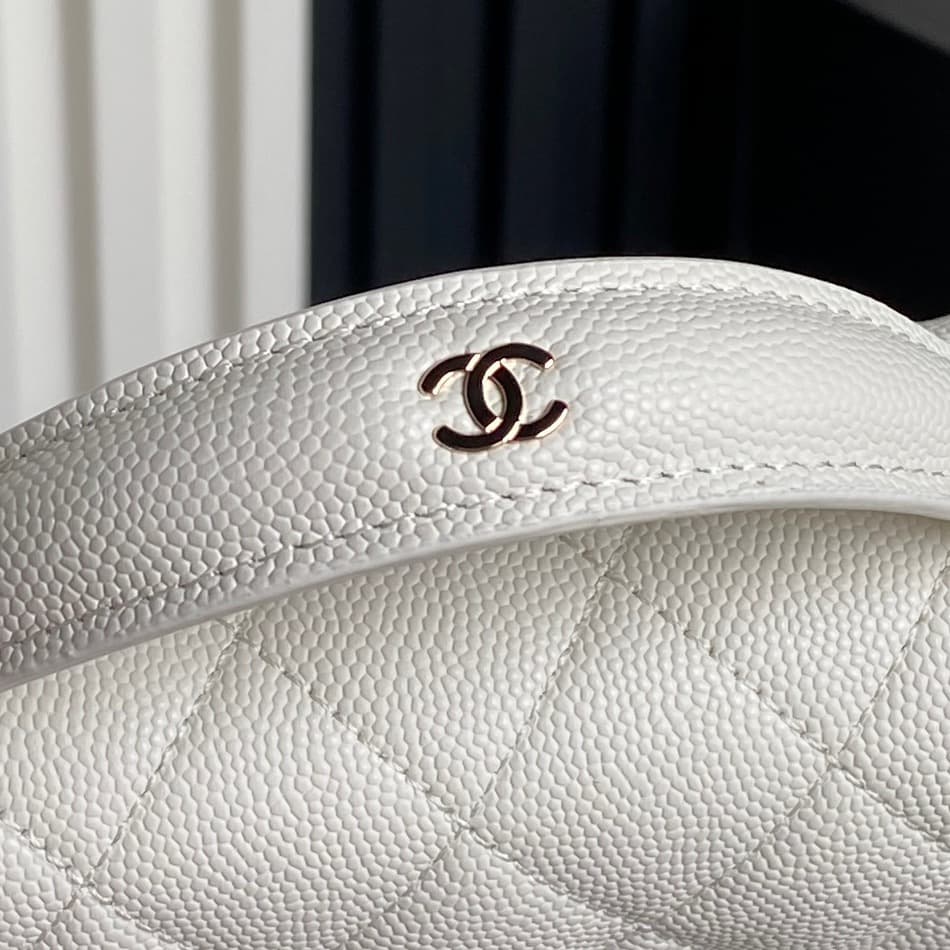 Chanel Mini Flap Clutch with Chain AP4406Grained Calfskin & Gold-Tone Metal White A
