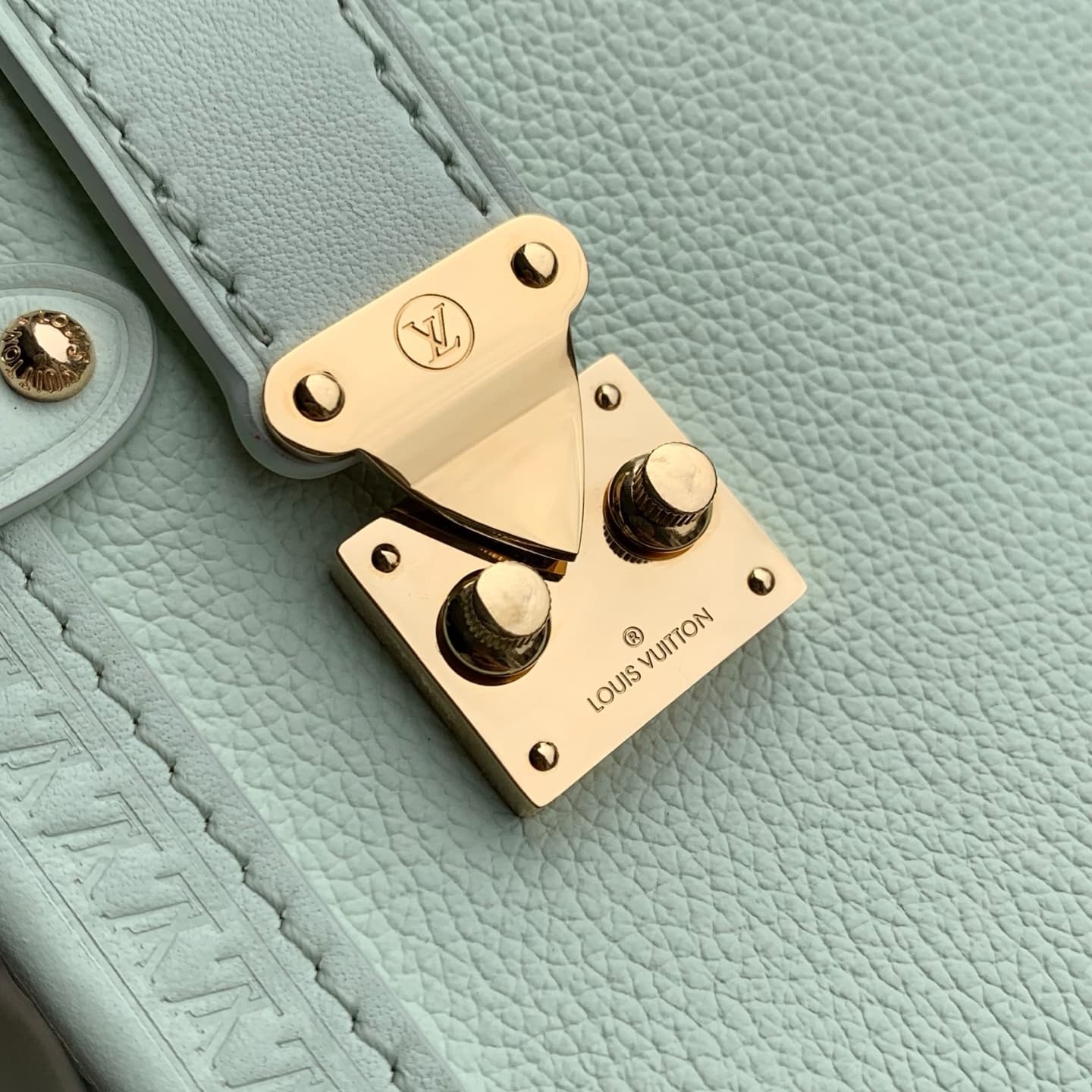 Louis Vuitton Side Trunk MM Jade Green Calf leather M27449 High