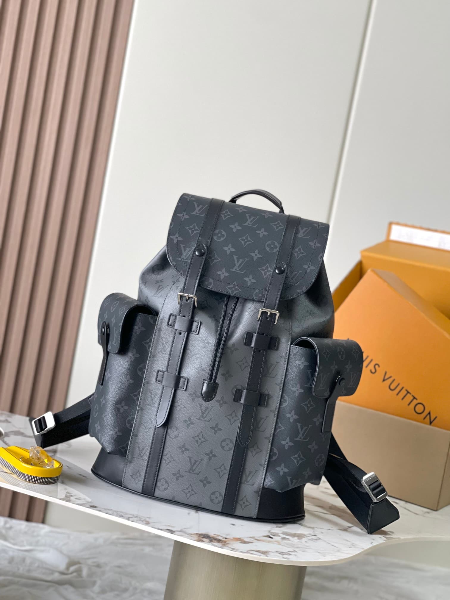 Louis Vuitton Christopher MM Backpack Monogram Eclipse coated canvas M45419 TOP