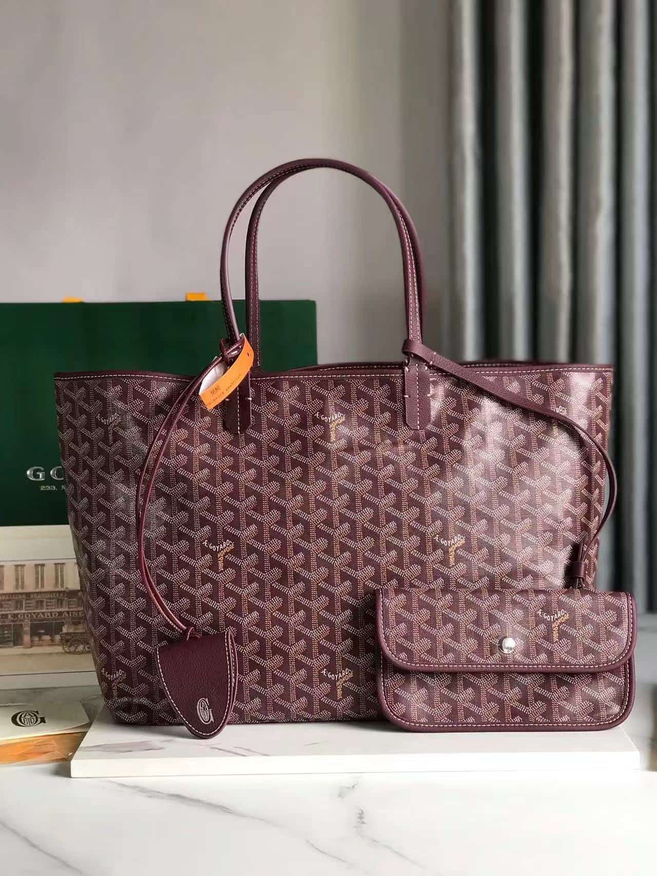 Saint Louis Claire-Voie PM Bag Goyardine Canvas & Chevroches Calfskin High