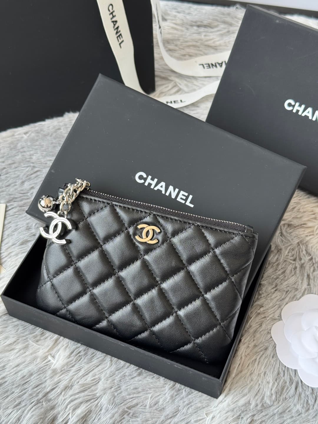 Chanel Classic Mini O-case Zipped Pouch A50168 A