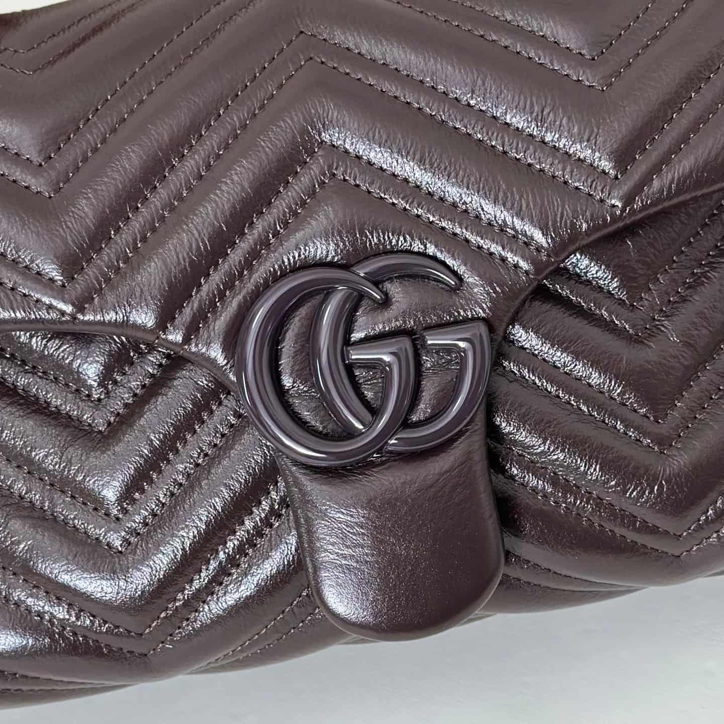 Gucci GG Marmont Small Shoulder Bag 855371 Deep Chocolate High