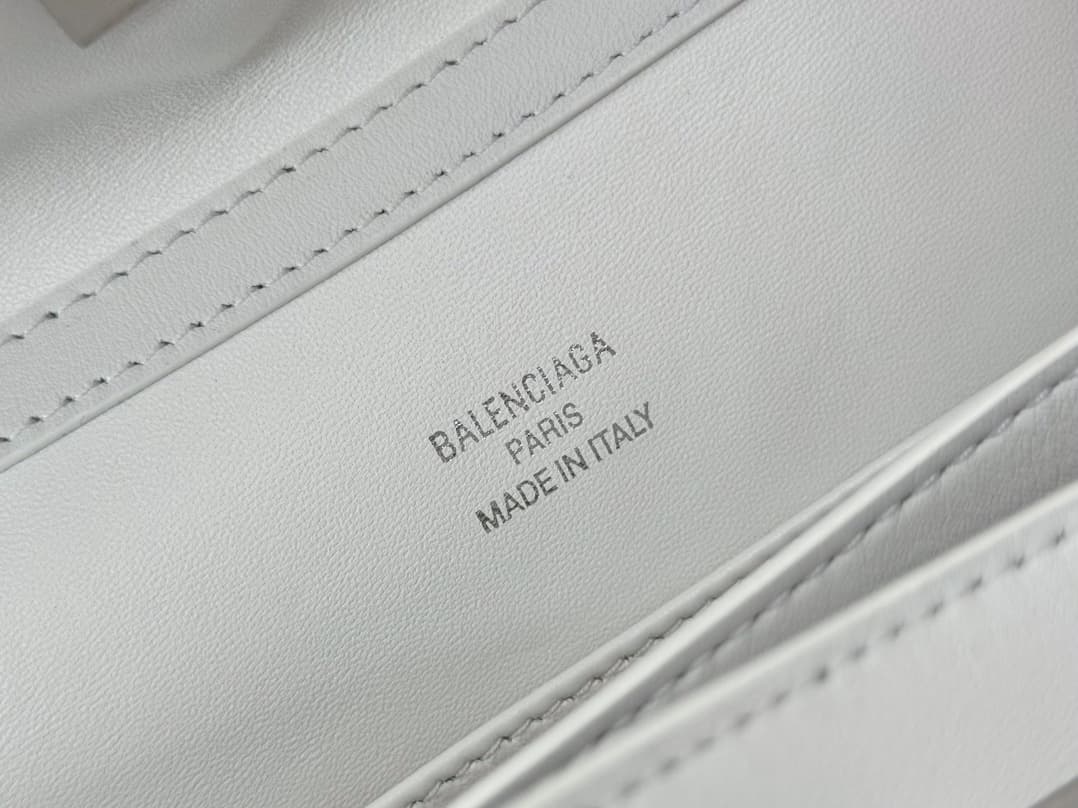 Balenciaga Rodeo Mini Bag in White Leather With Silver-Tone Metal TOP