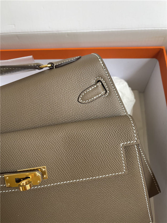 Hermes Kelly Sellier 25 Epsom WAX Etoupe High