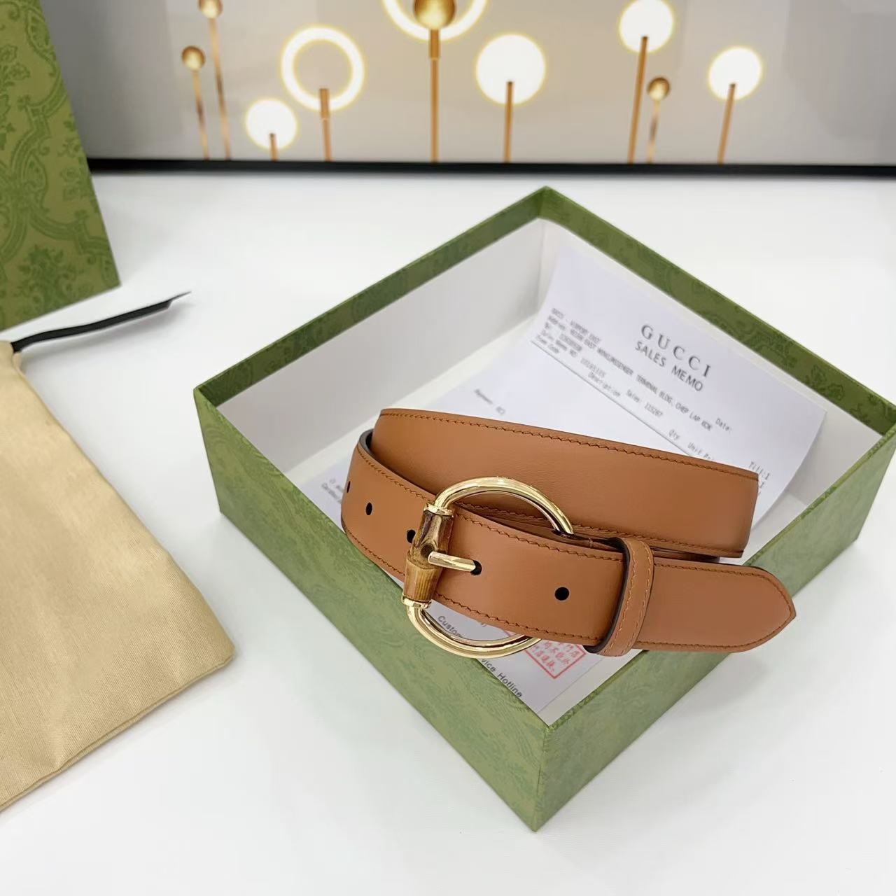 Gucci Belt with bamboo detail buckle 30mm High