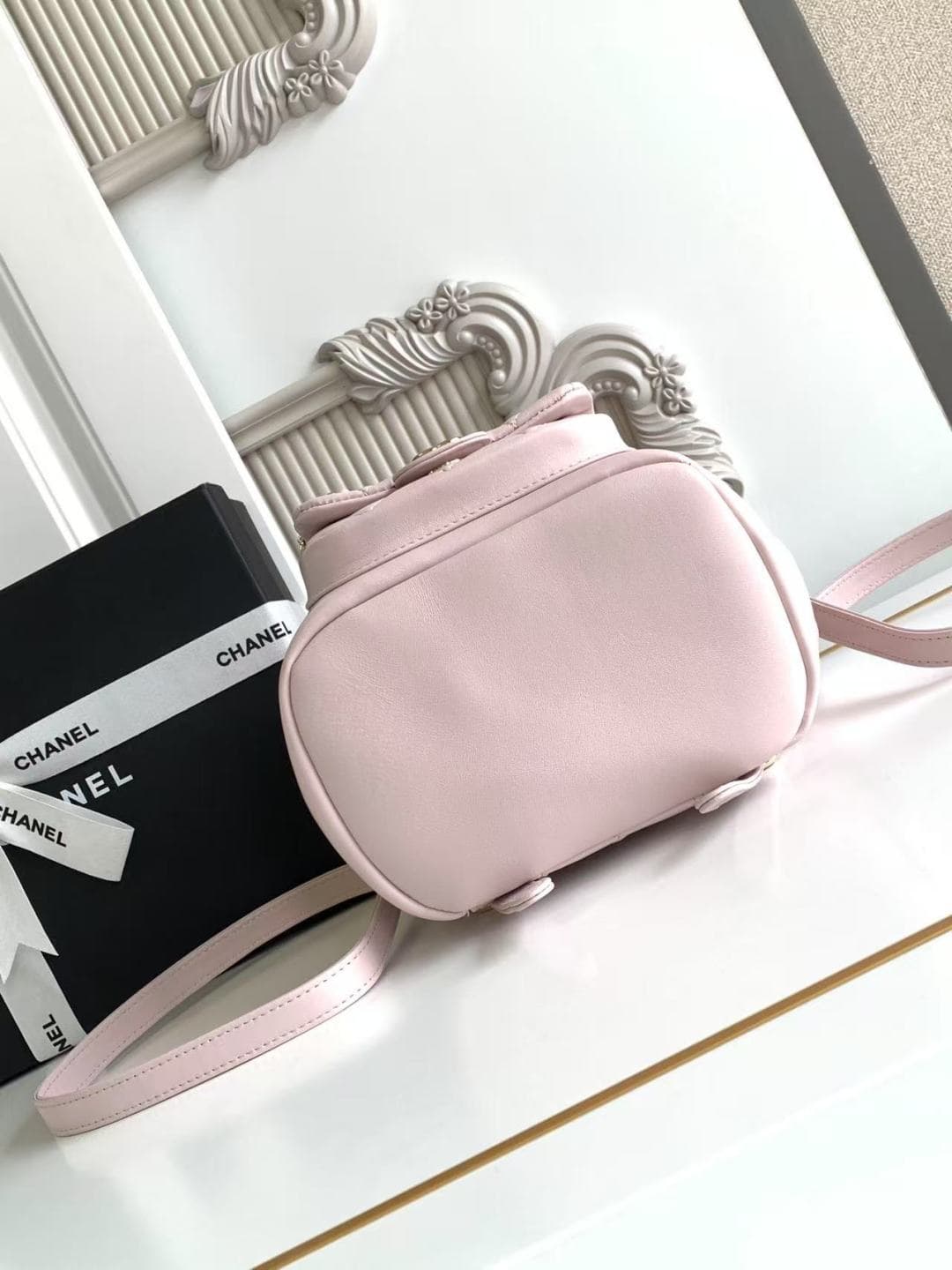 Chanel Small Quilted Duma Backpack Lambskin AS2908 Pink A