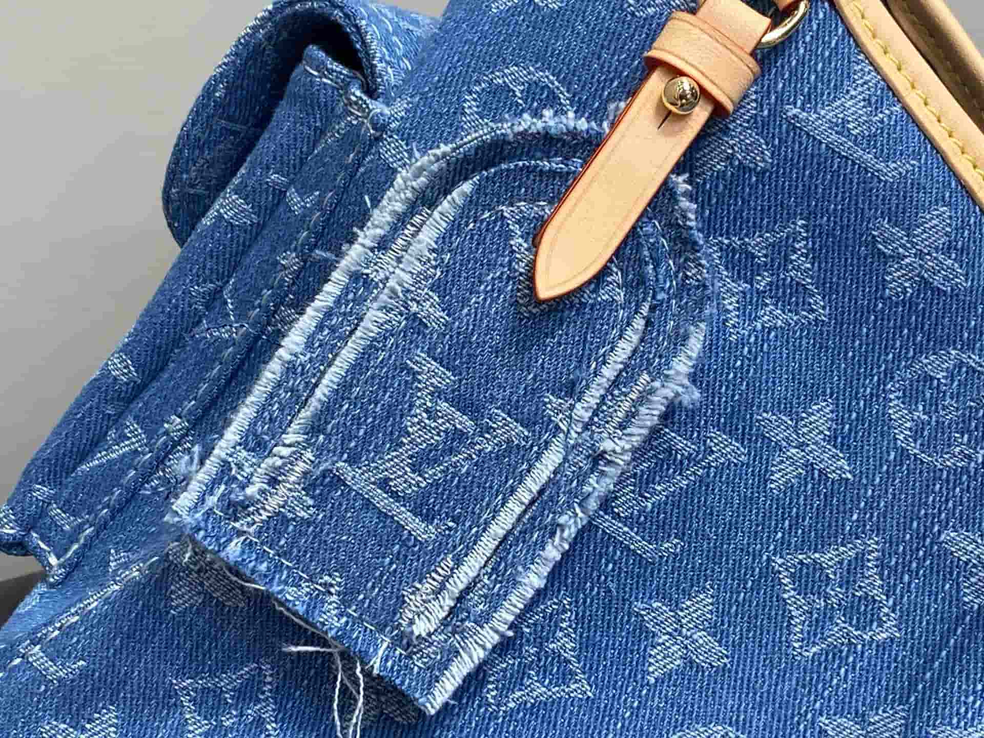 Louis Vuitton Carryall Cargo PM Monogram Blue Denim M28287 High