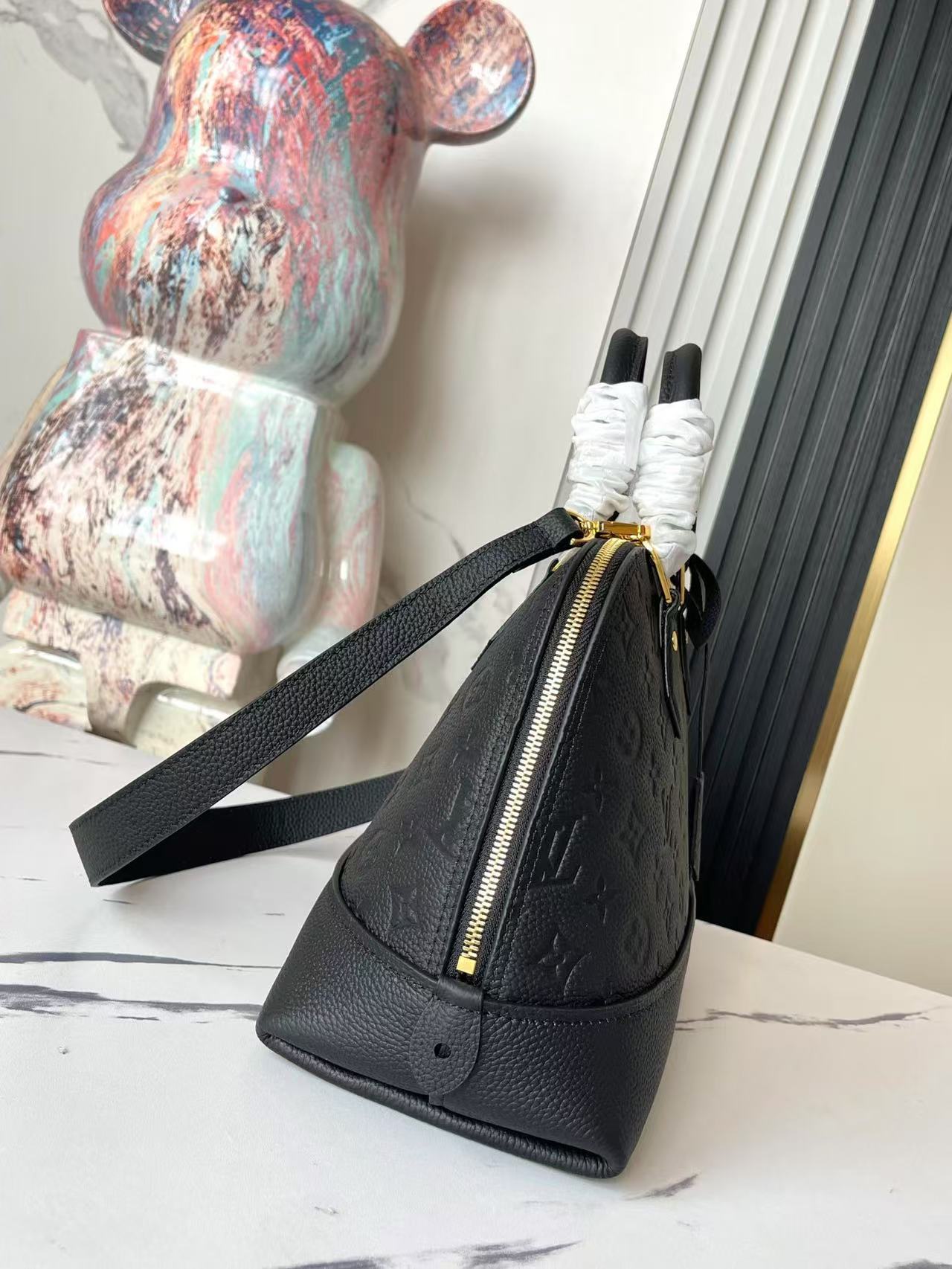 Louis Vuitton Alma PM Bag Monogram Empreinte M44832 Black High