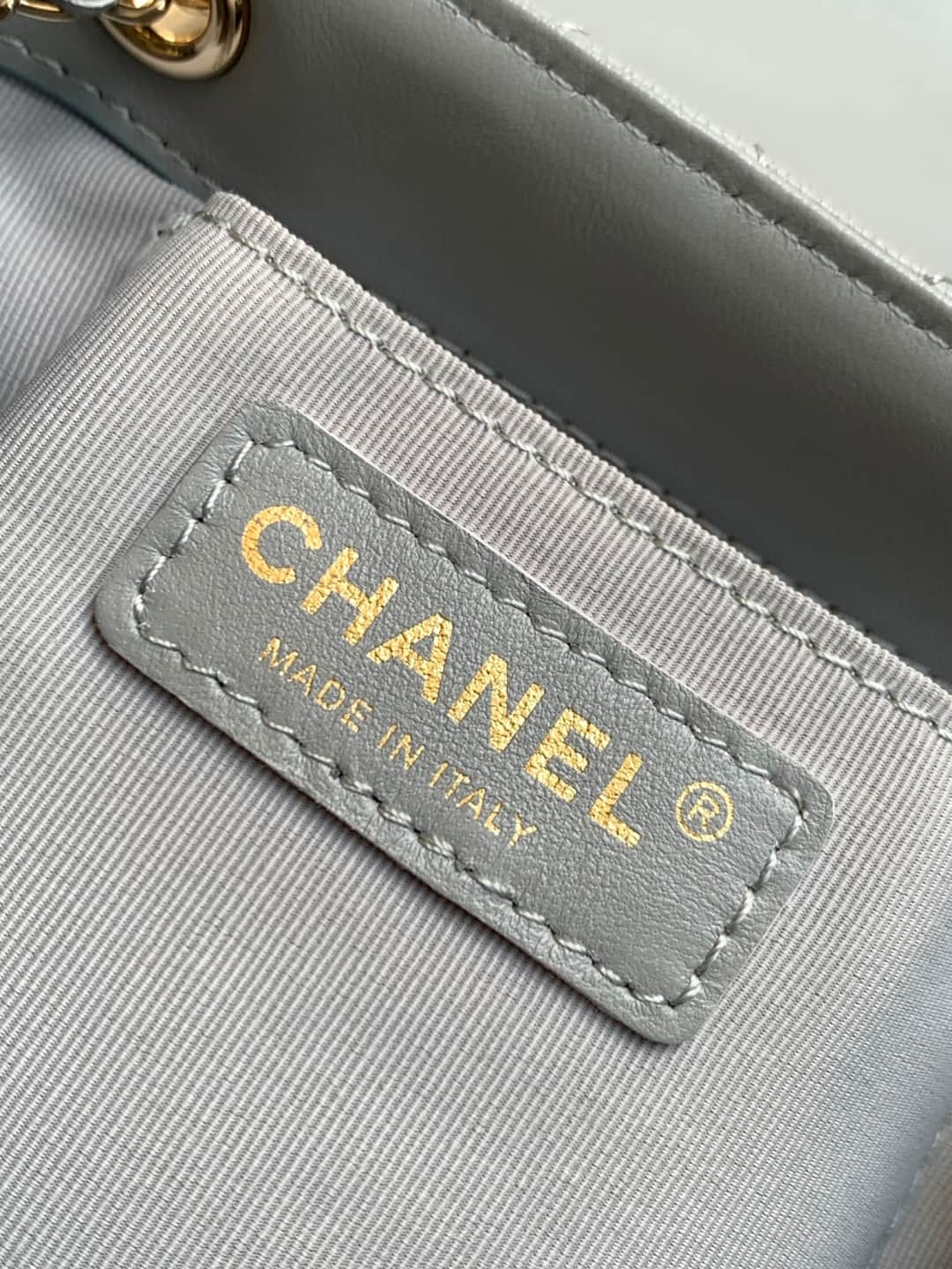 Chanel Medium Quilted Duma Backpack Lambskin AS3618 Light Grey A