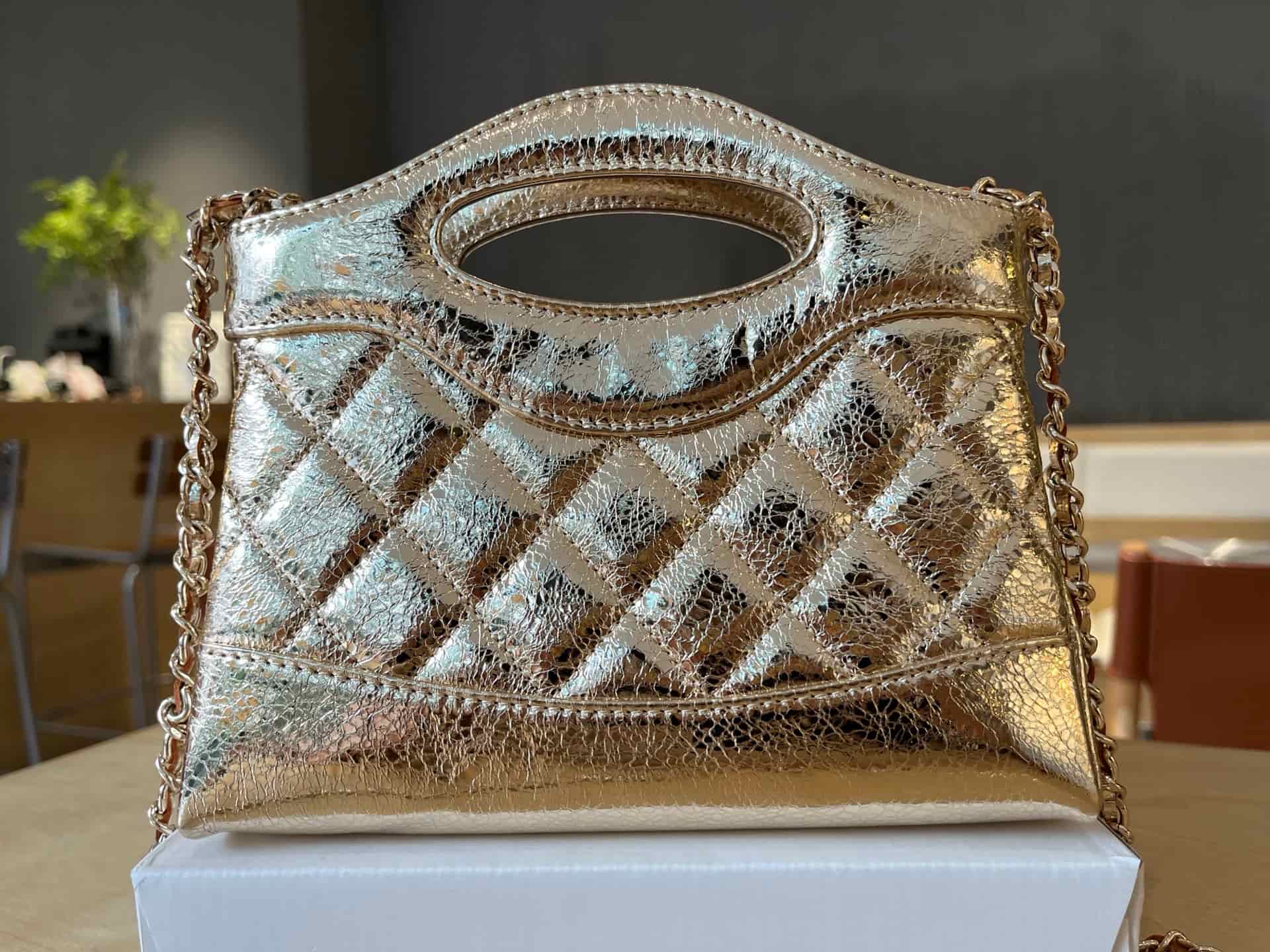 Chanel 31 Mini BAG Calfskin & Gold-Tone Metal AP3656 Gold A