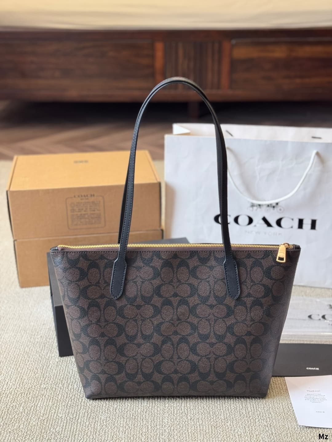 Coach Fiona Zip Tote Bag In Signature Canvas