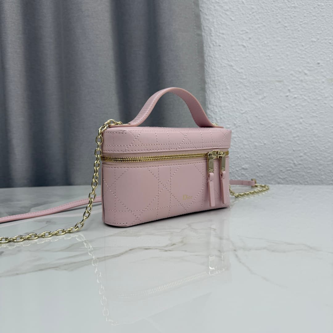 Dior Trianon Soft Vanity Bag Rouge Powder Lambskin S4613 High