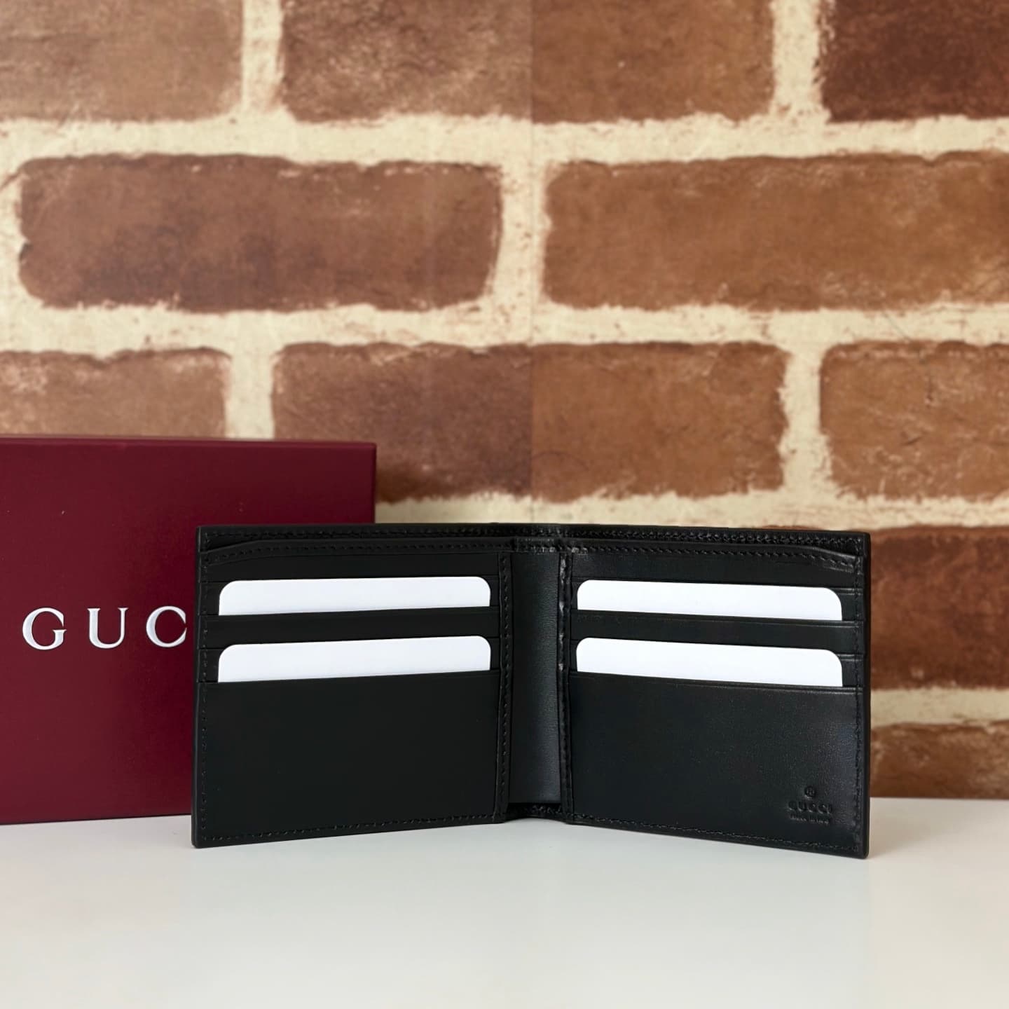 Gucci GG Jumbo bi-fold wallet Black 739475 High