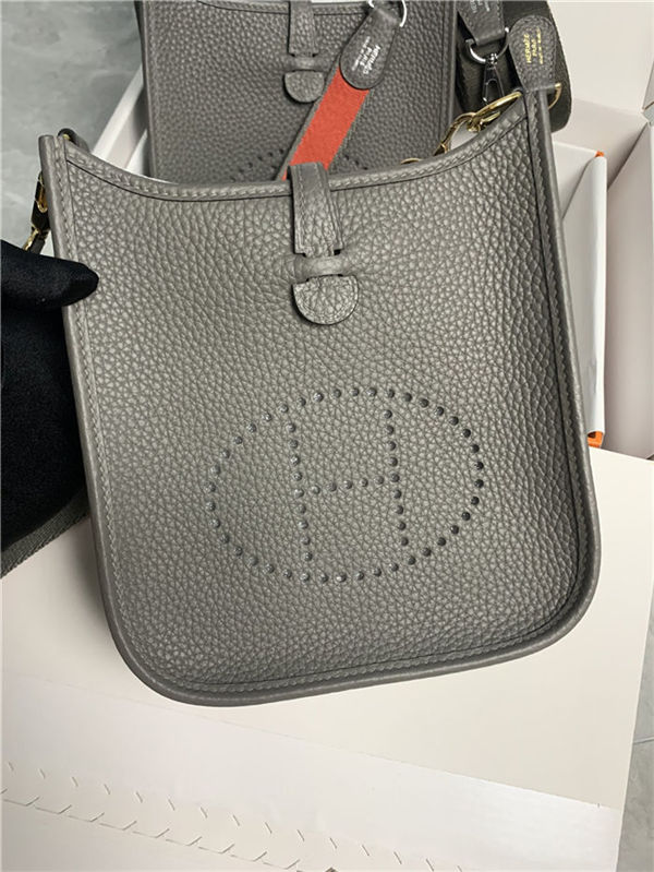 Hermes Evelyne III TPM Mini Bag Togo Leather In Etain WAX High