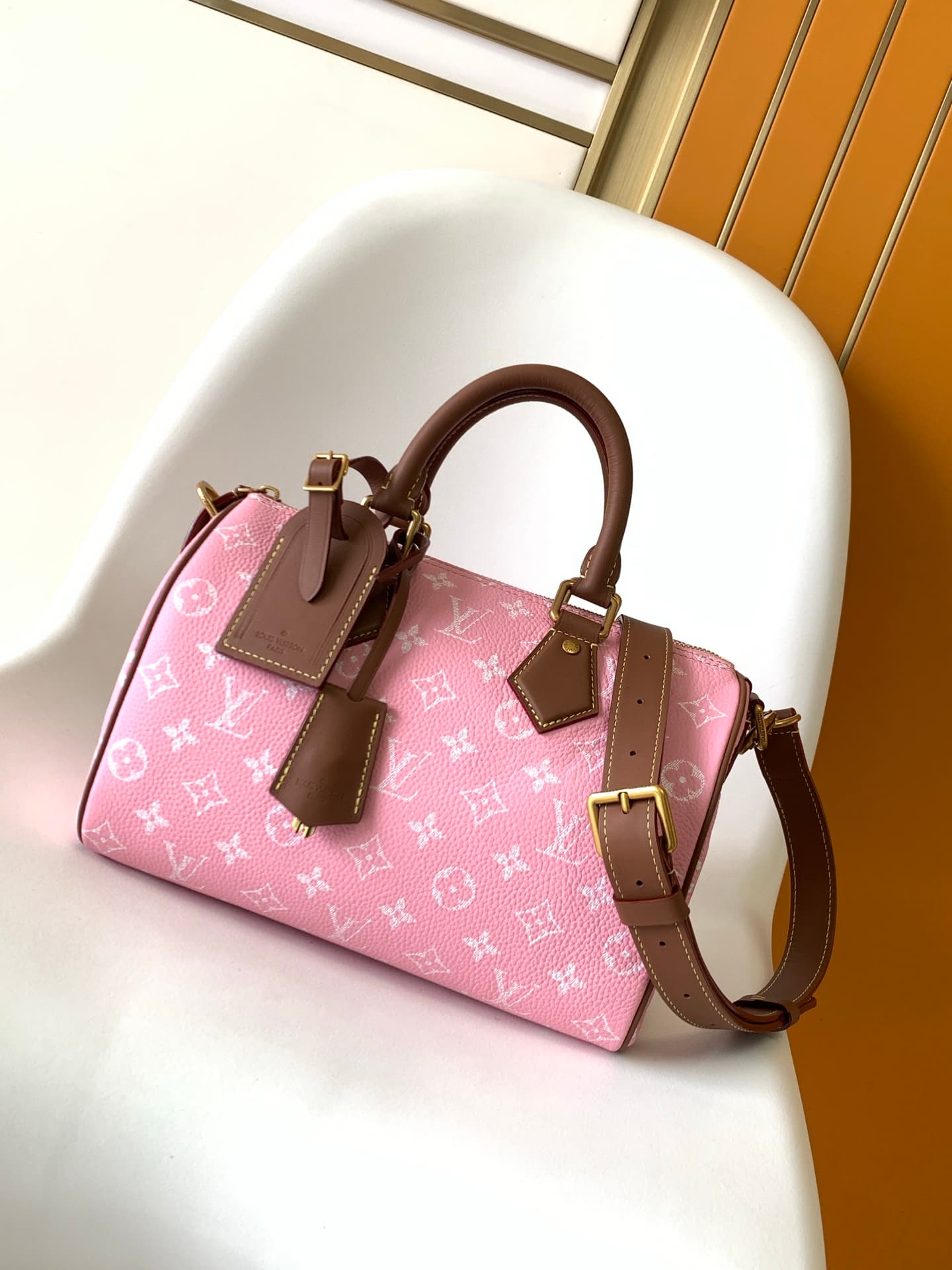 Louis Vuitton Speedy P9 Bandoulière 25 Pink Sakura Calf leather M15279 High