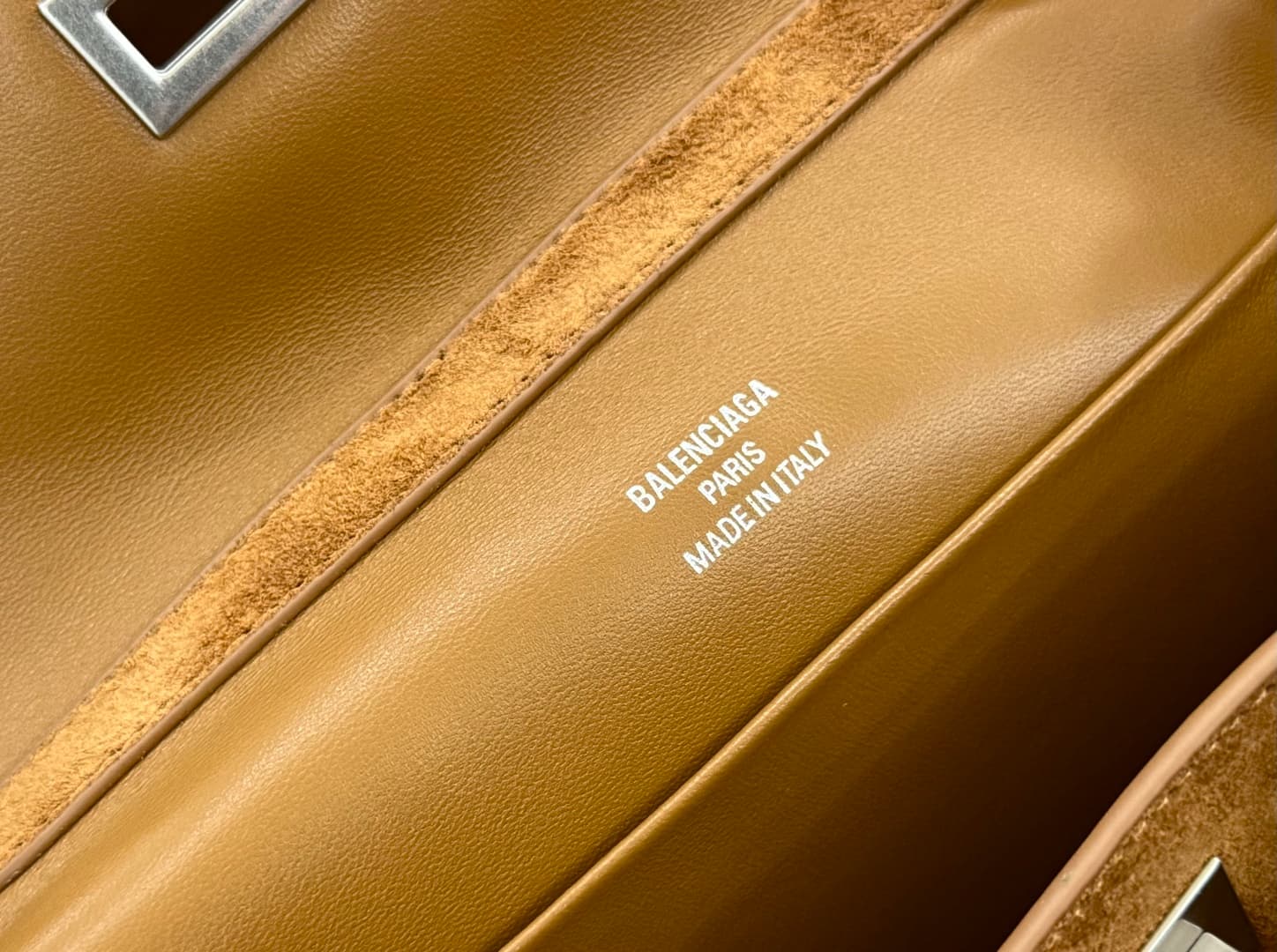 Balenciaga Rodeo Mini Bag in Camel Waxed Suede Calfskin With Silver-Tone Metal TOP