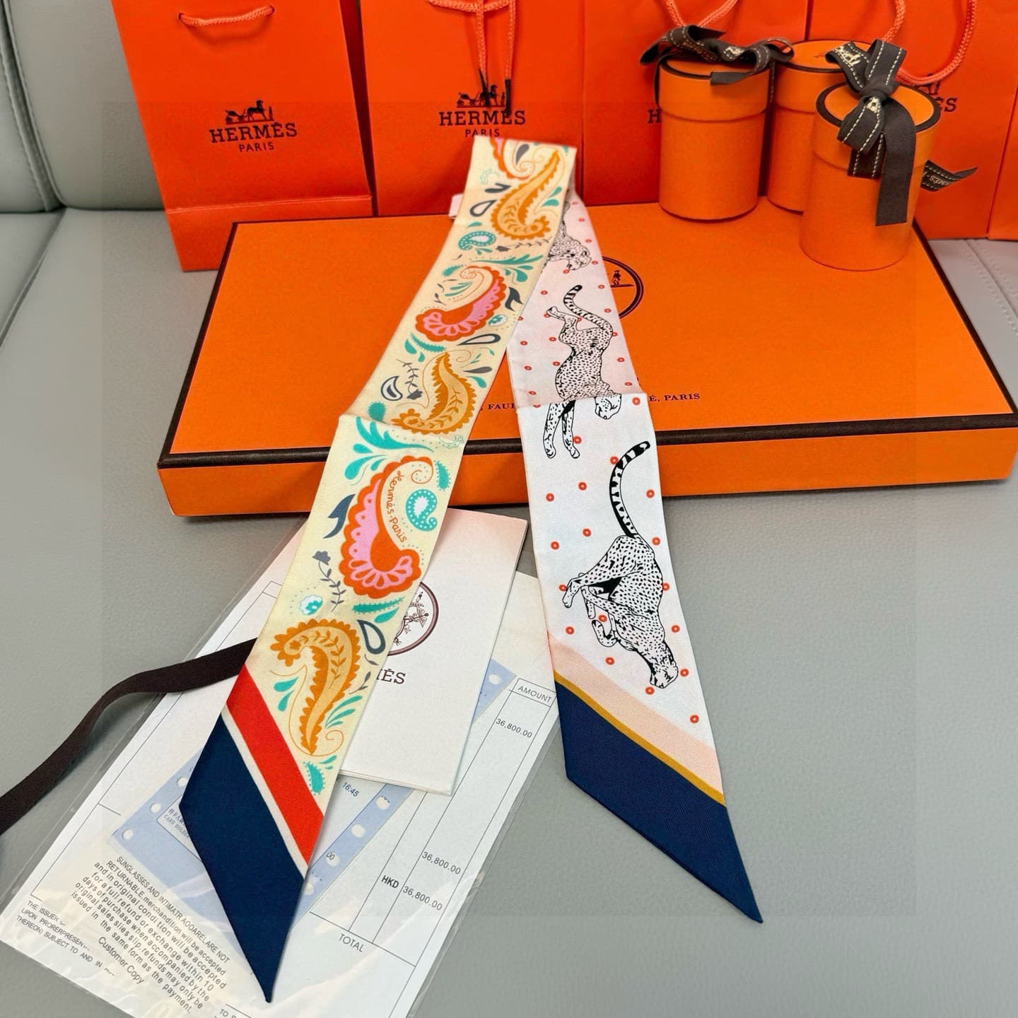 Hermes Guepards Bandana Twilly