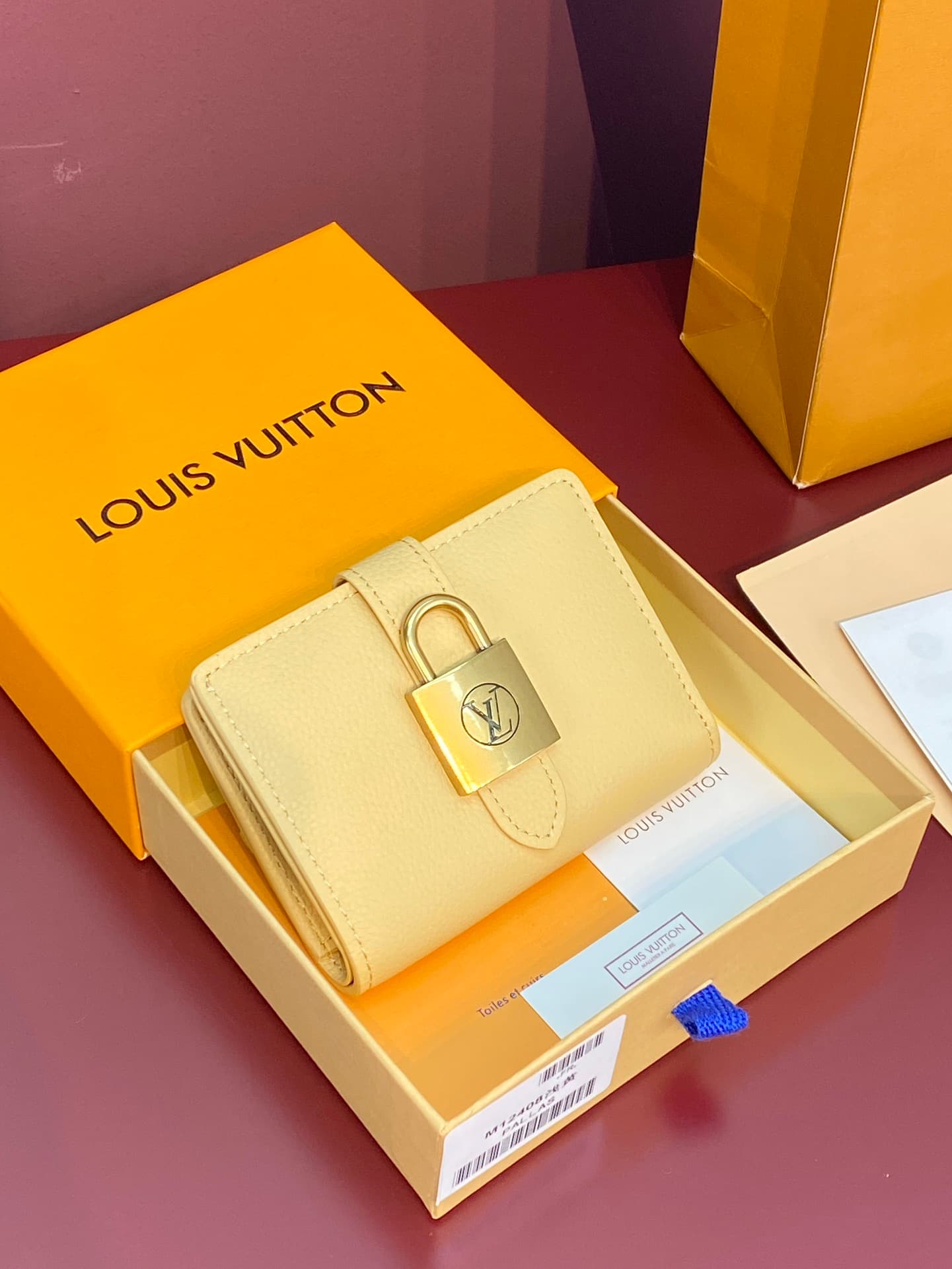 Louis Vuitton Low Key Compact Wallet Light Yellow Smooth calfskin M12408 High