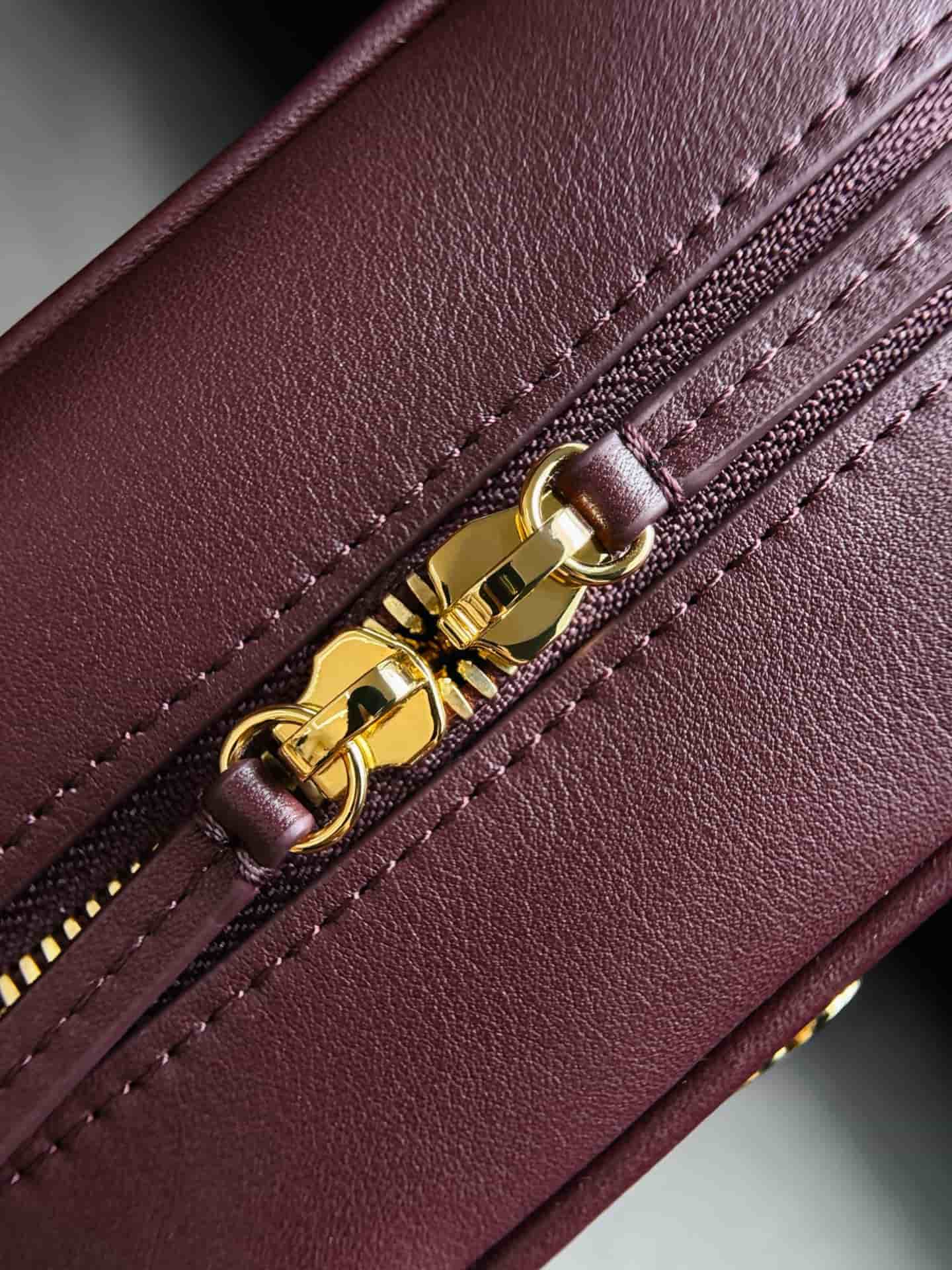 Chanel Mini Bowling Bag Calfskin & Gold-Tone Metal Burgundy AP5528 A