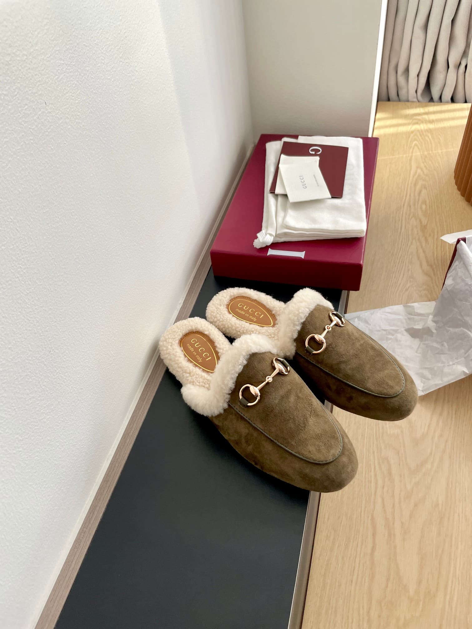 Gucci Women's Princetown slipper in GG velvet