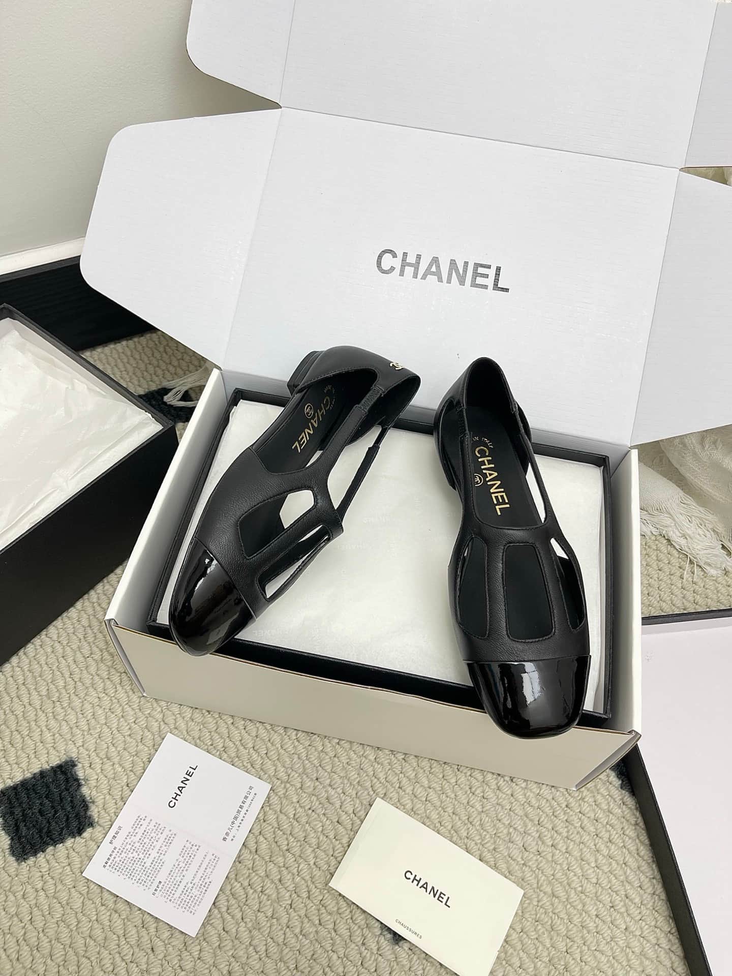 Chanel Slingback Flats Shoes Women
