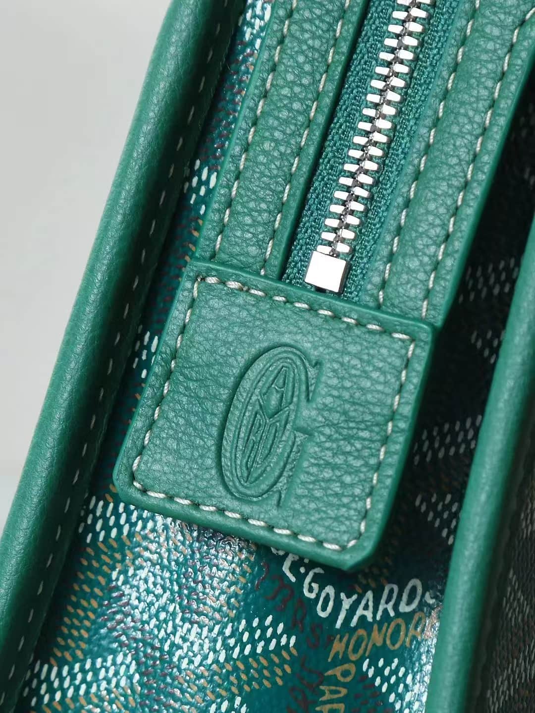 Goyard Jouvence Small Toiletry Bag in Green Goyardine Canvas High