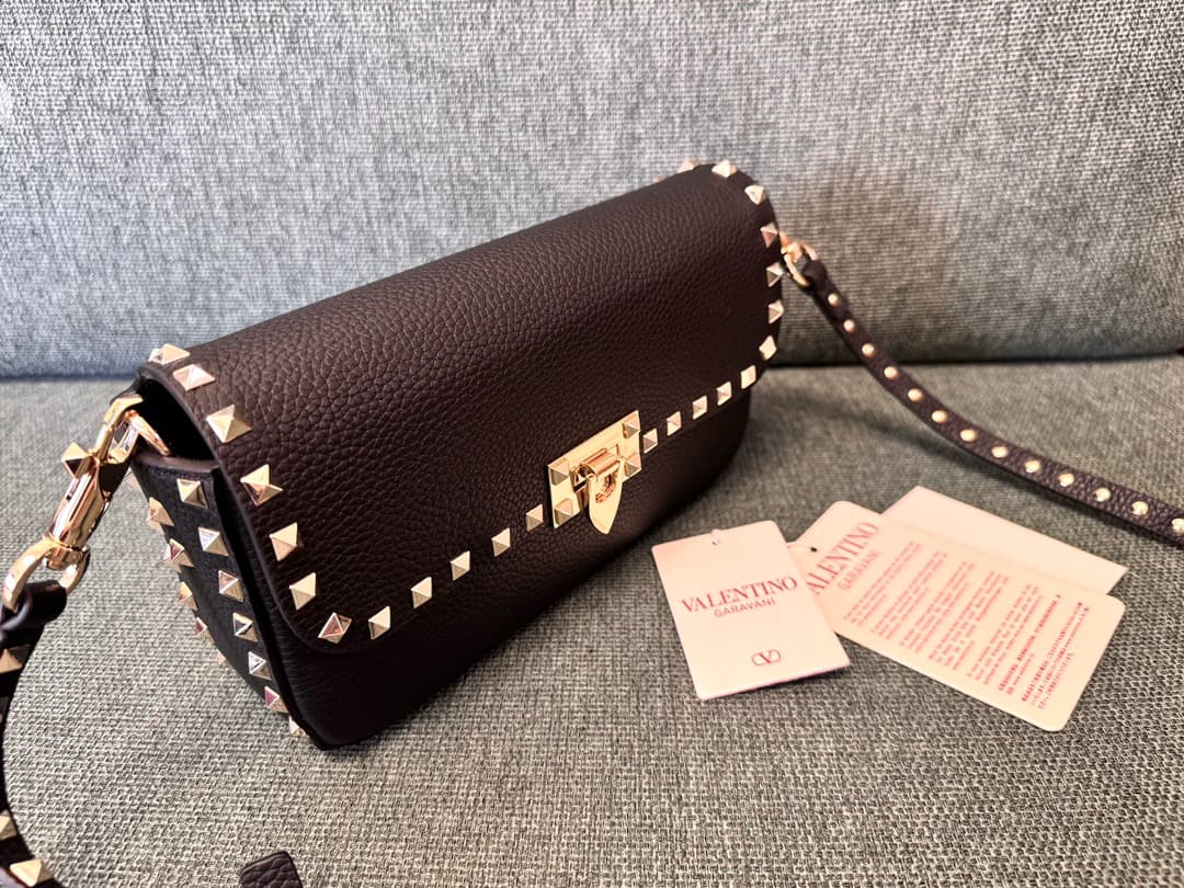 Valentino Garavani Small Rockstud Shoulder Bag Black High