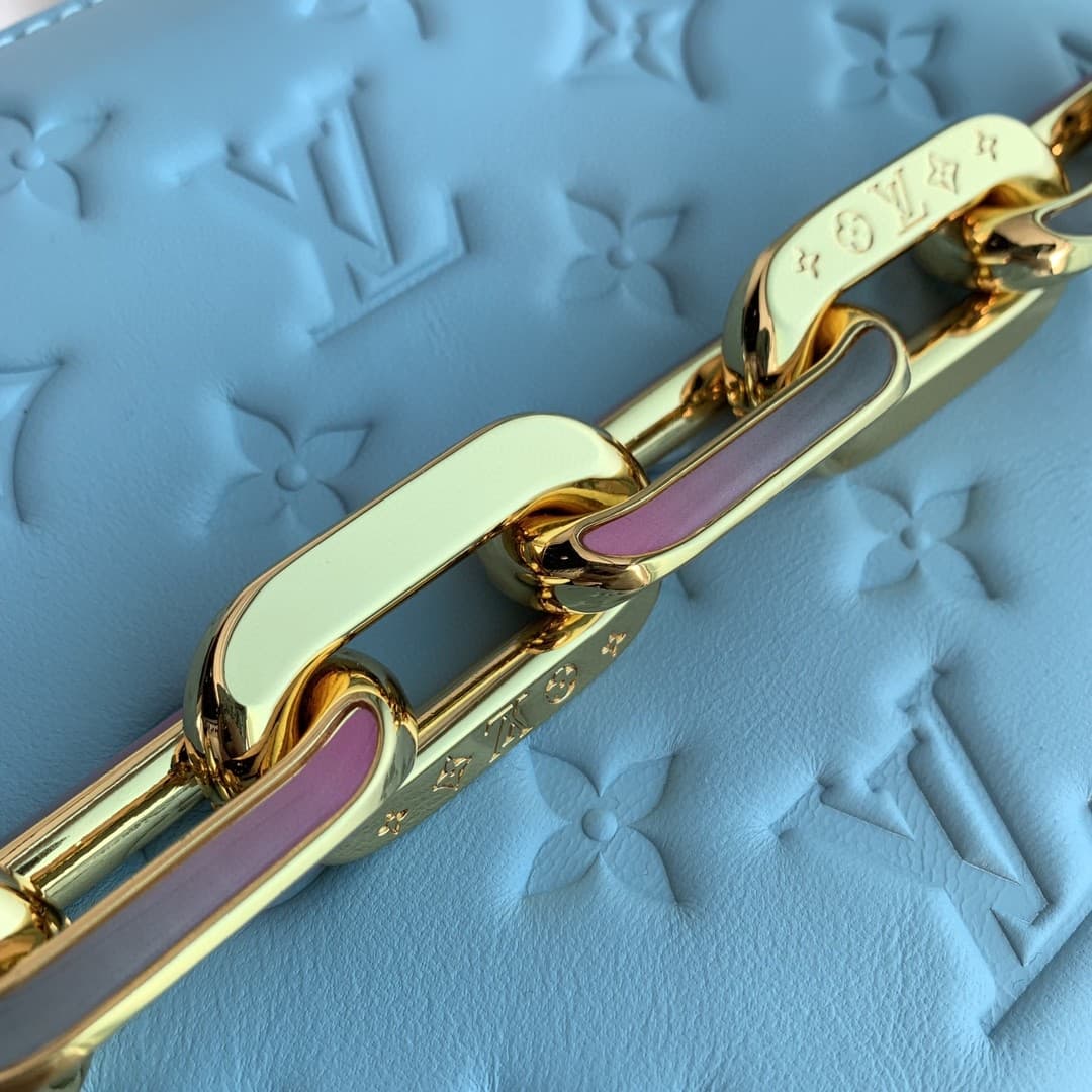 Louis Vuitton Coussin BB Monogram embossed puffy lambskin M24338 Sky Blue High