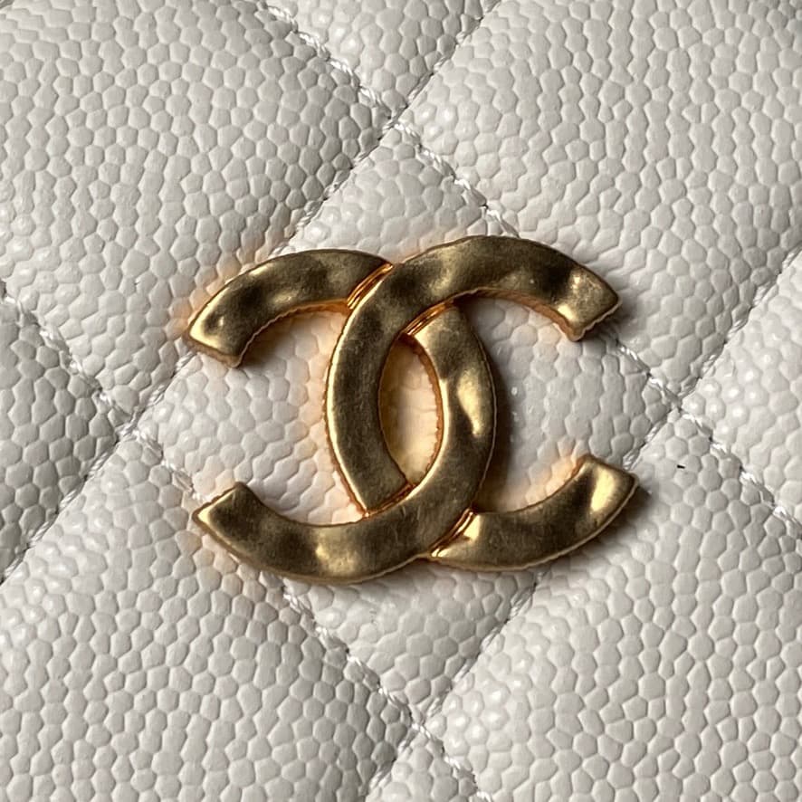 Chanel mini round hobo pouch bag AP4584 Grained Calfskin & gold-tone metal cream high