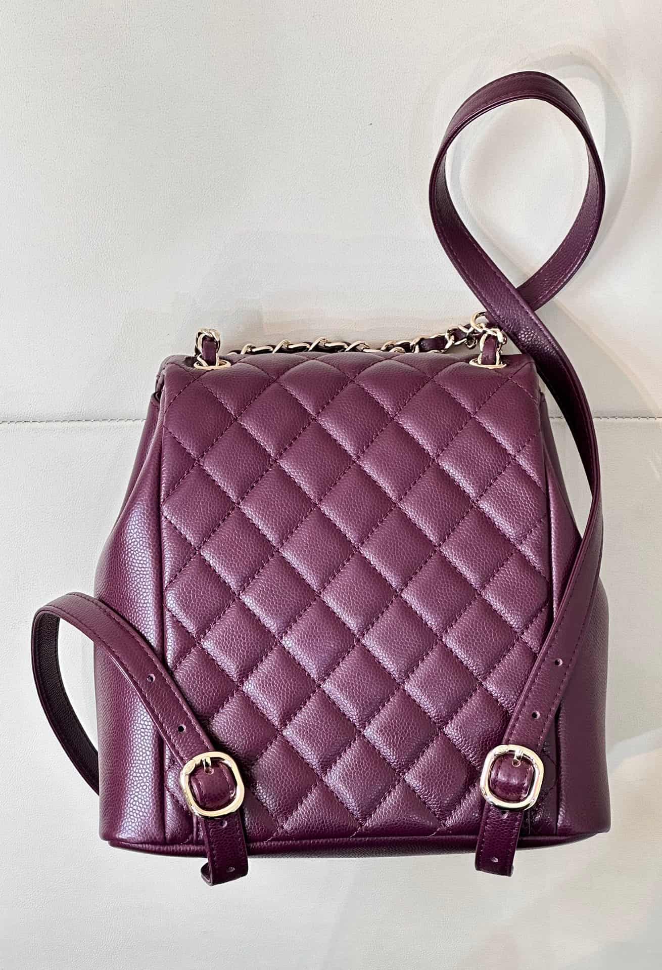 Chanel BACKPACK AS3860 Grained Shiny Calfskin & Gold-Tone Metal Claret TOP
