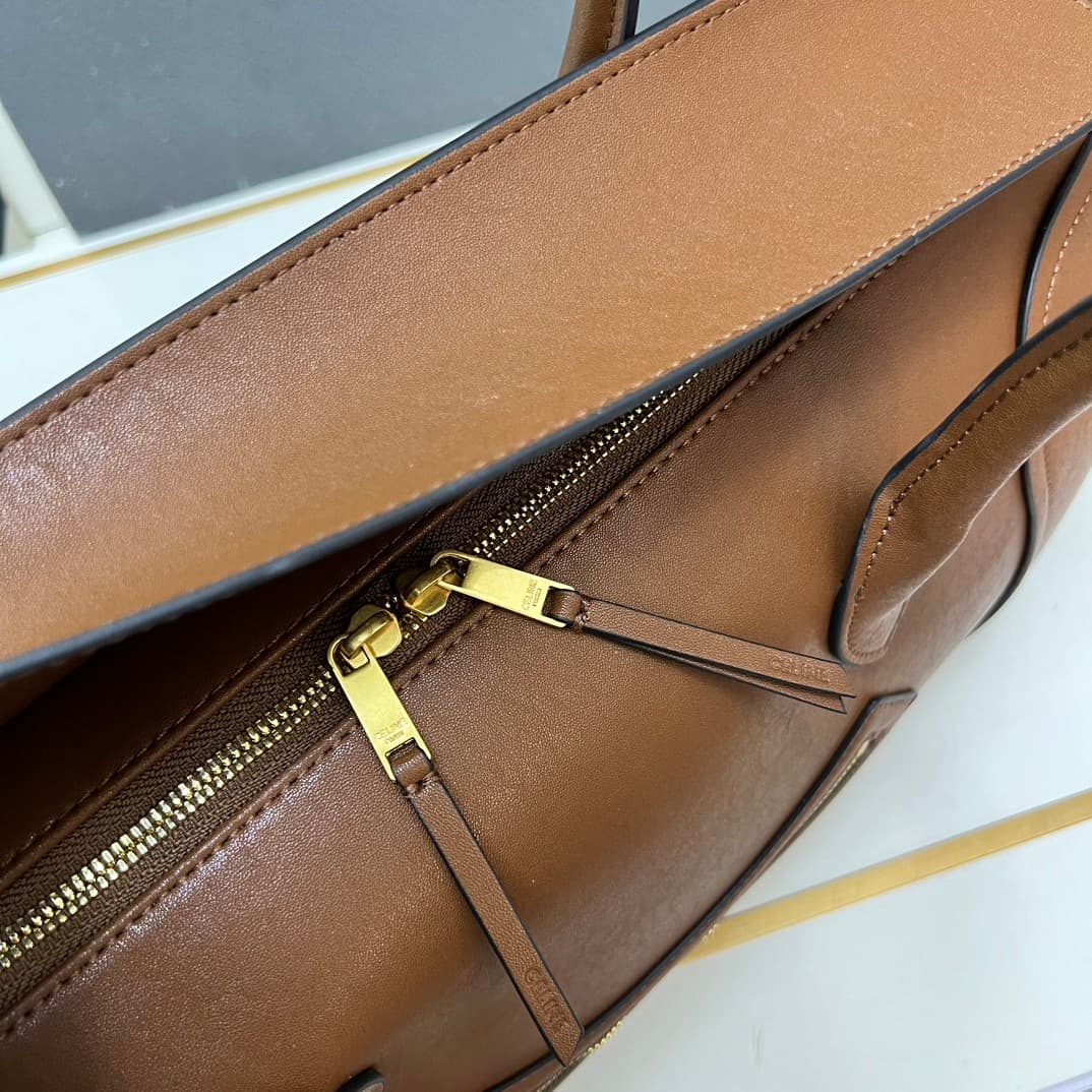 Celine BIG SMILE LUGGAGE IN Natural Supple Calfskin GOLDEN TAN High
