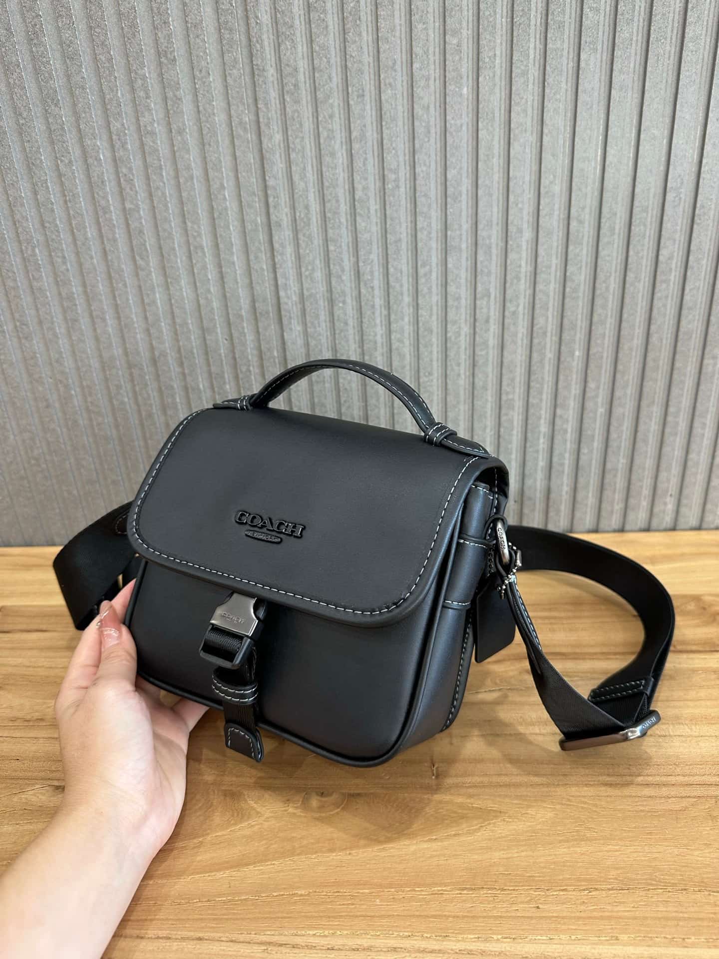 Coach Racer Crossbody Bag Black Leather High