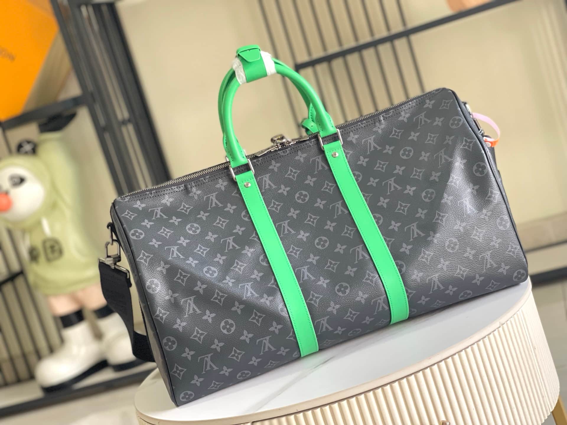 Louis Vuitton Keepall Bandoulière 50 Black Monogram Eclipse coated canvas M26434 TOP