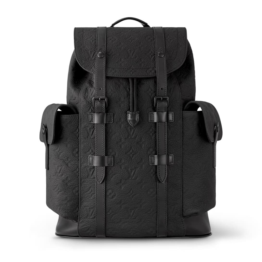 Louis Vuitton Christopher MM Taurillon cowhide leather M55699 Black TOP