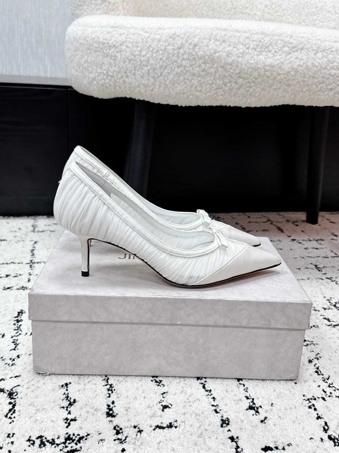 Jimmy Choo Love Mesh Tulle Pumps