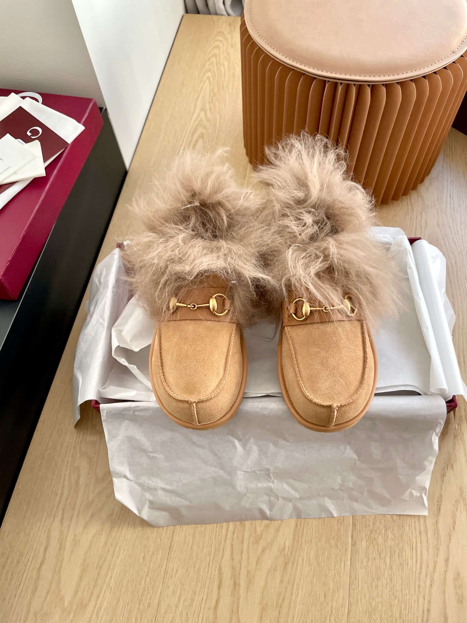 Gucci Ha Ha Ha Bootie Leather Suede Women Shoes