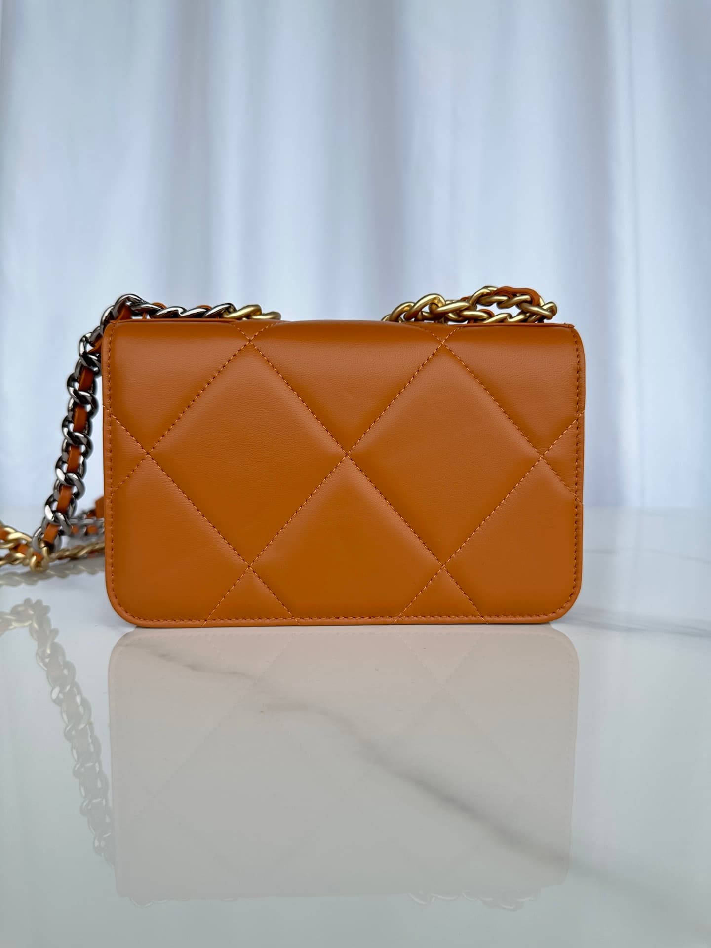 Chanel Wallet on Chain Lambskin Leather & Gold-Tone Metal Caramel AP0957 A