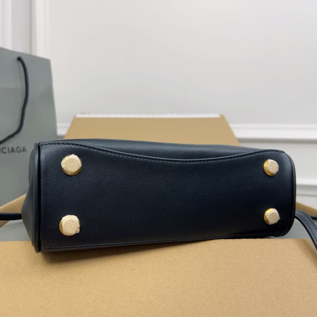 Balenciaga Rodeo Mini bag in black Smooth Calfskin Leather With Gold-Tone Metal High