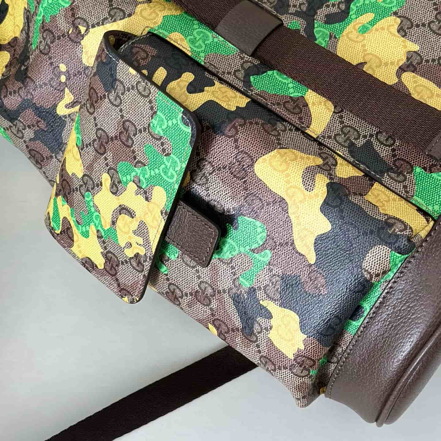 Gucci Ophidia Large Backpack Yellow Camouflage 839110 High