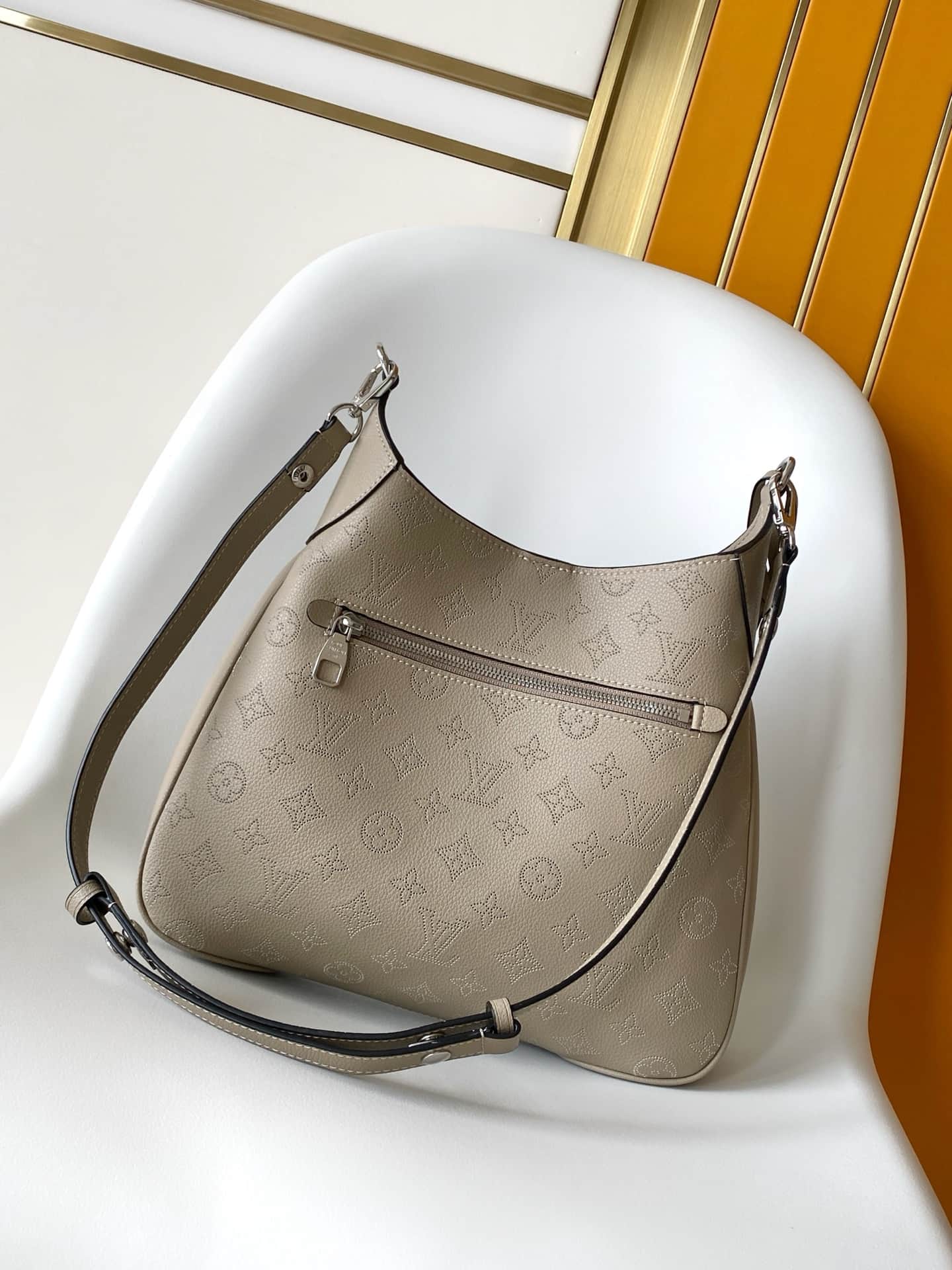 Louis Vuitton All Around MM Galet Perforated Mahina Taurillon leather M14617 High