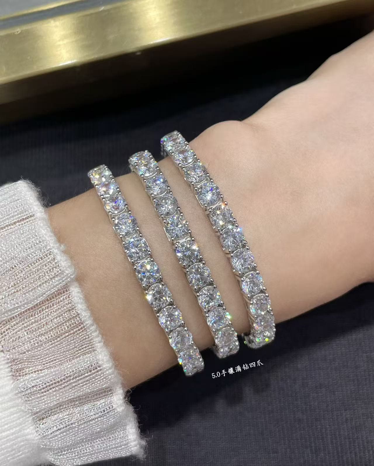 Cartier Bracelet Hand-set high carbon diamonds 5.0