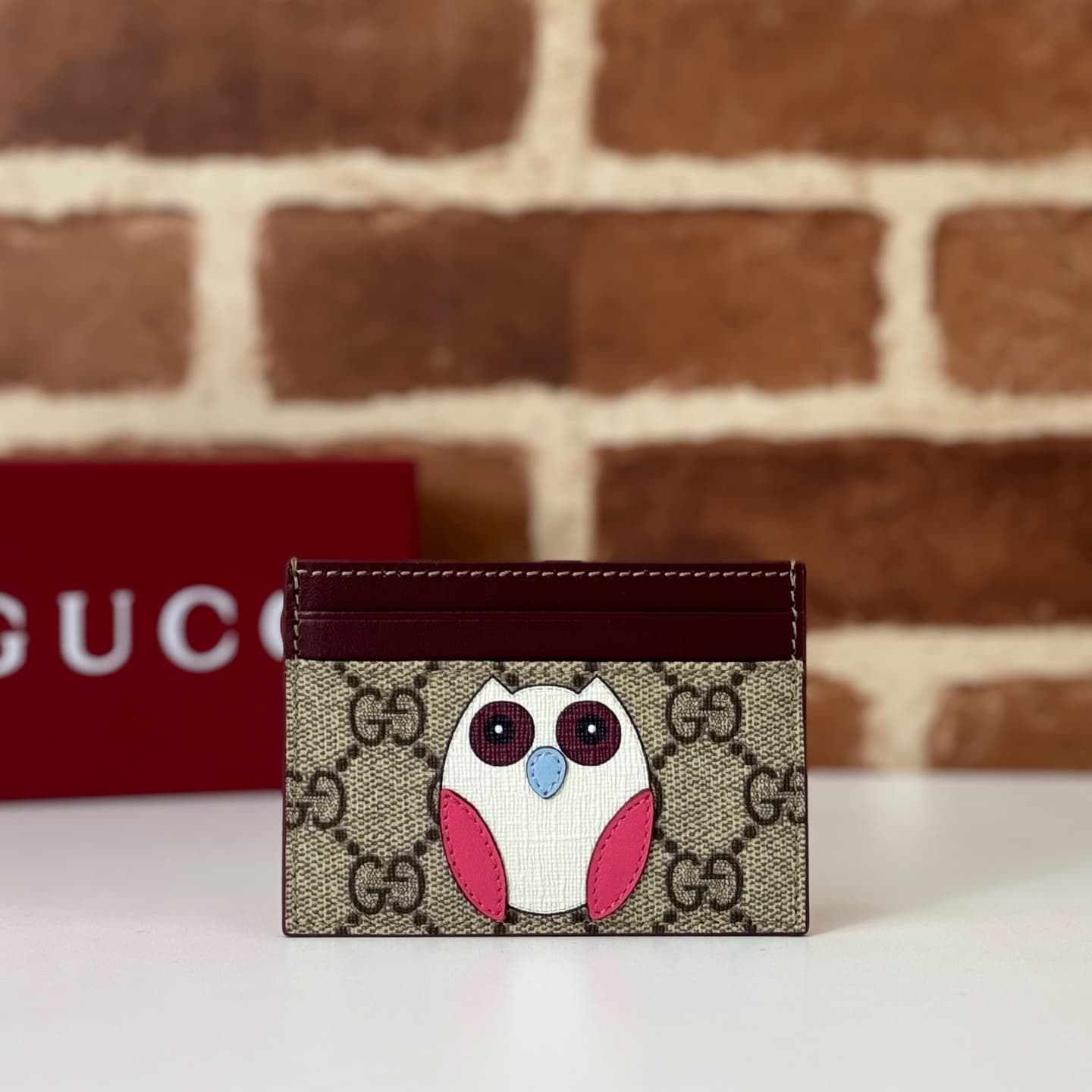 Gucci Bi-color GG card case with owl detail  818769 High