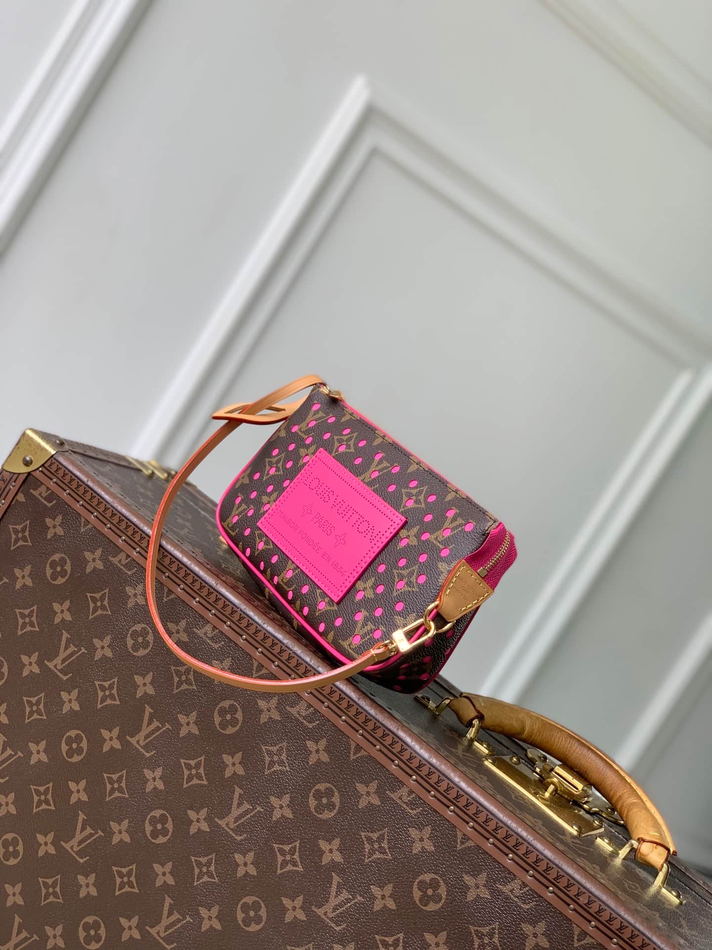 Louis Vuitton Pochette Accessoires Monogram Perfo/Pop Crush Coated Canvas M29001 High