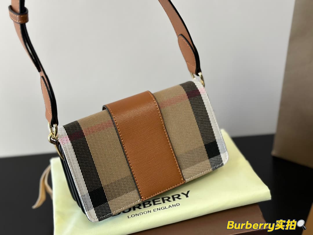 Burberry House Check Madison Buckle Bag