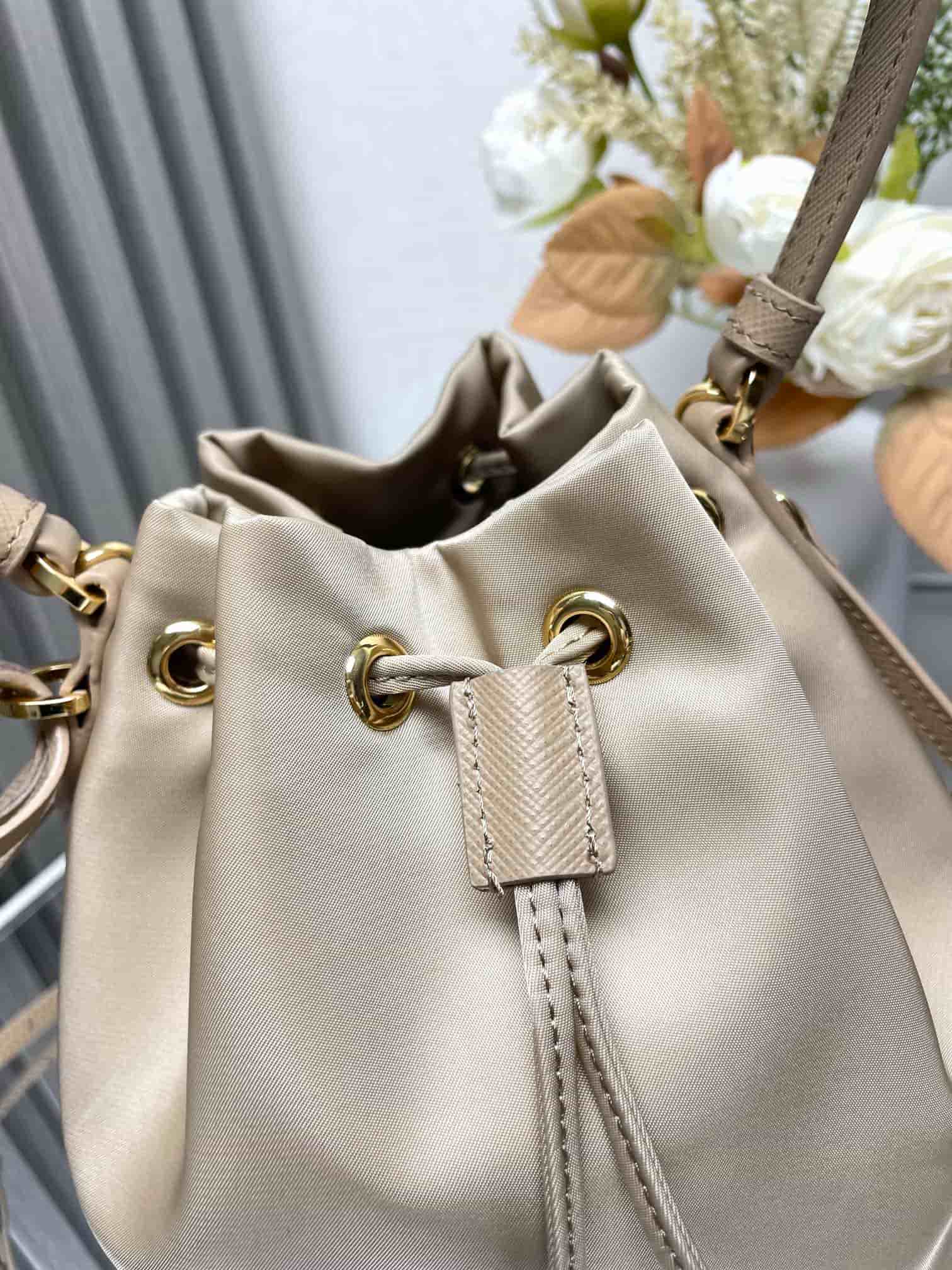 Prada Re-Edition 1978 Re-Nylon mini-bag 1BE067 Desert Beige High